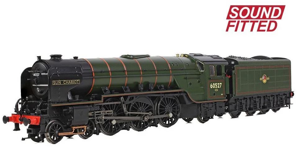 31-528BSF LNER Peppercorn A2 60527 'Sun Chariot' BR Lined Green (Late Crest) Steam Locomotive - DCC Sound - Image 4