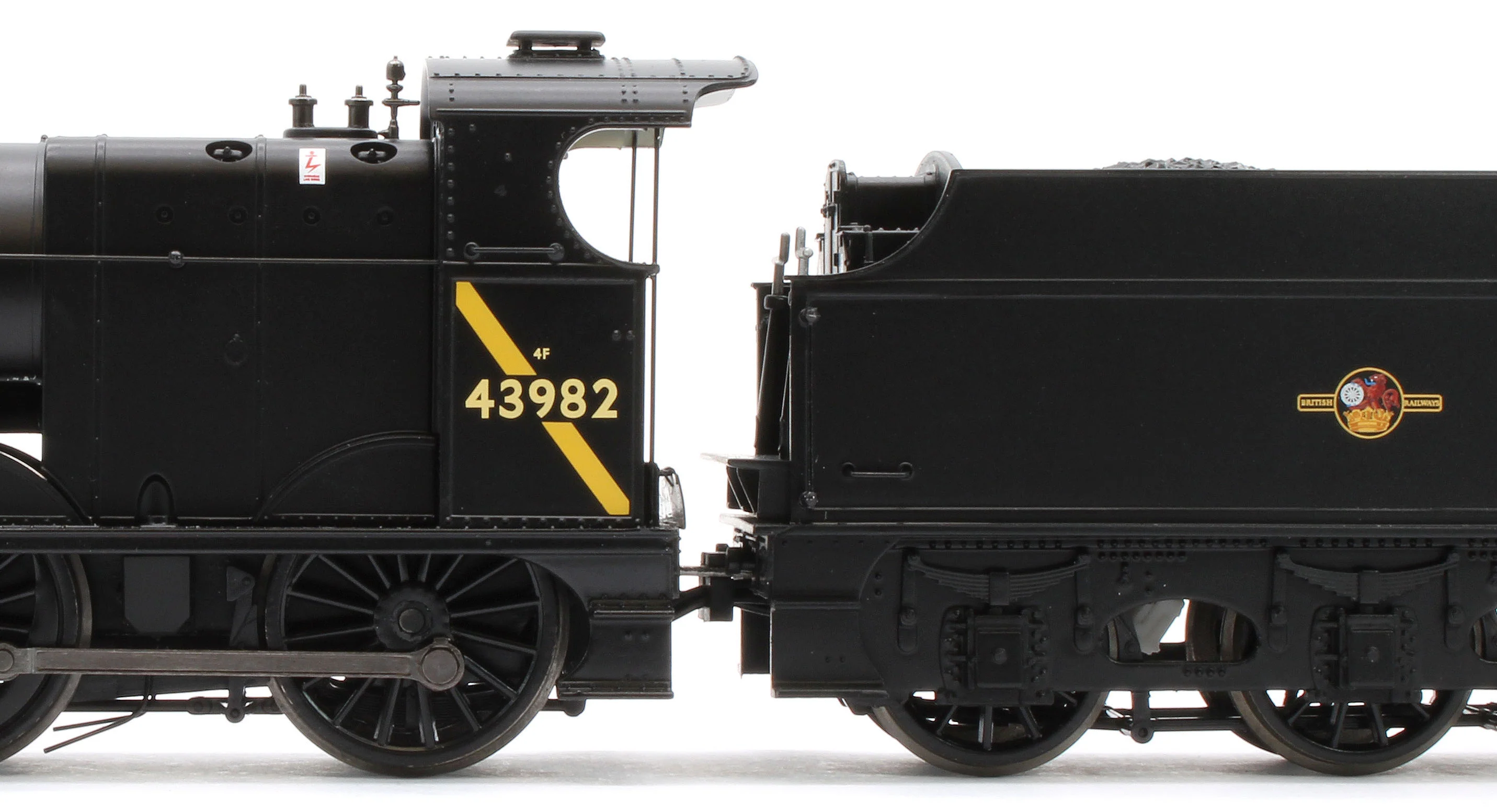 31-884A MR 3835 (4F) with Fowler Tender 43982 BR Black (Late Crest) Steam Locomotive - Image 9