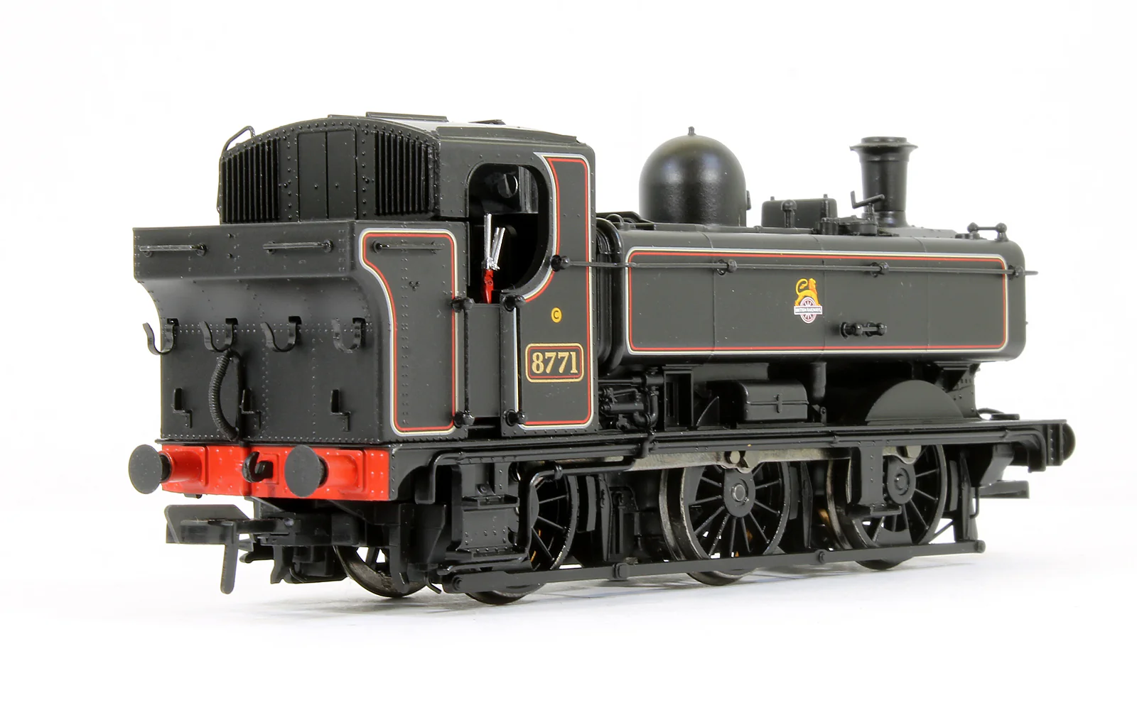 32-205A Pre-Owned Class 8750 Pannier Tank 8771 BR Lined Black Early Emblem Steam Locomotive - DCC Fitted - Image 2