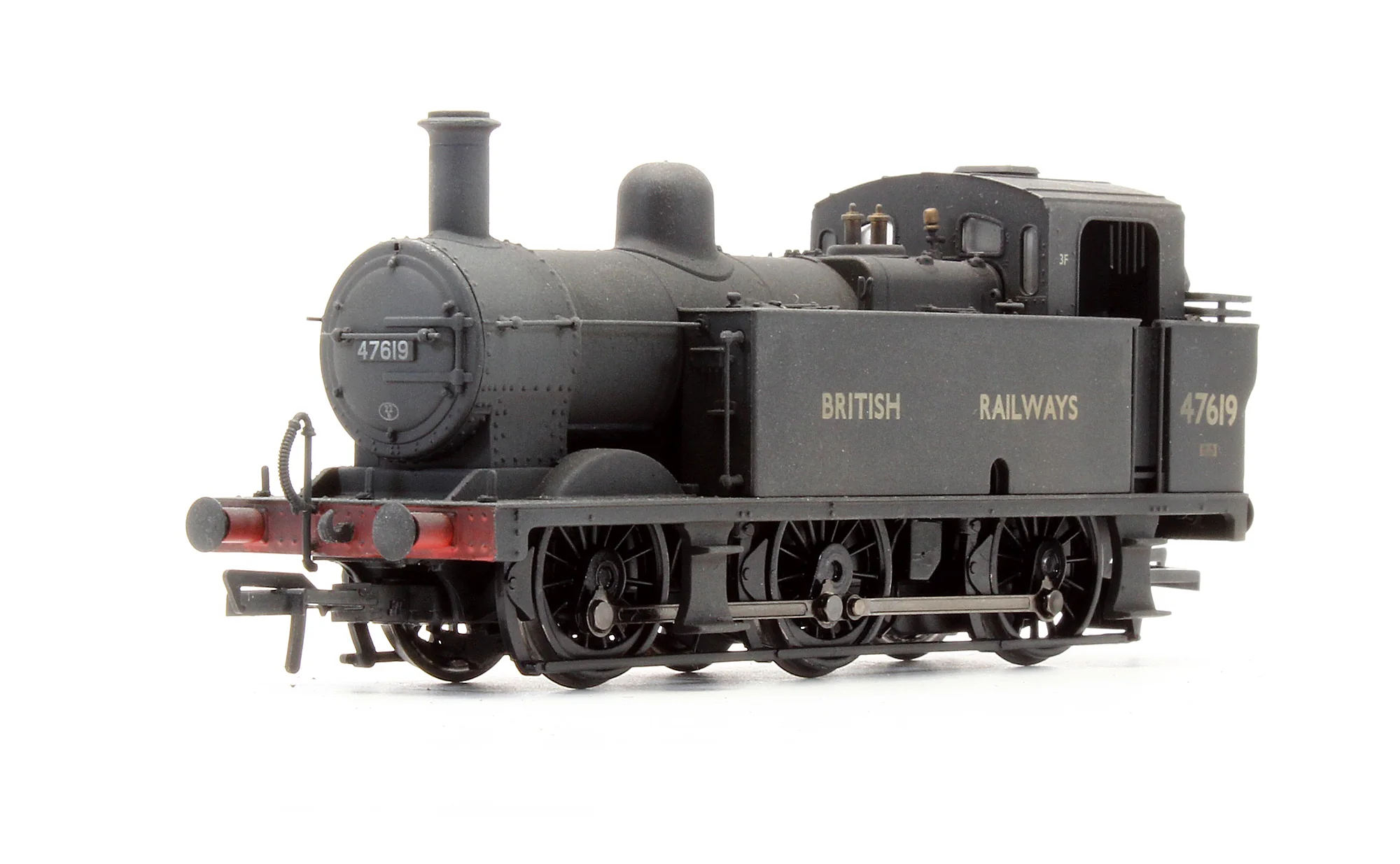 Pre-Owned 32-236 Fowler Class 3F Jinty 47619 British Railways Black Steam Locomotive - DCC Fitted - Custom Weathered