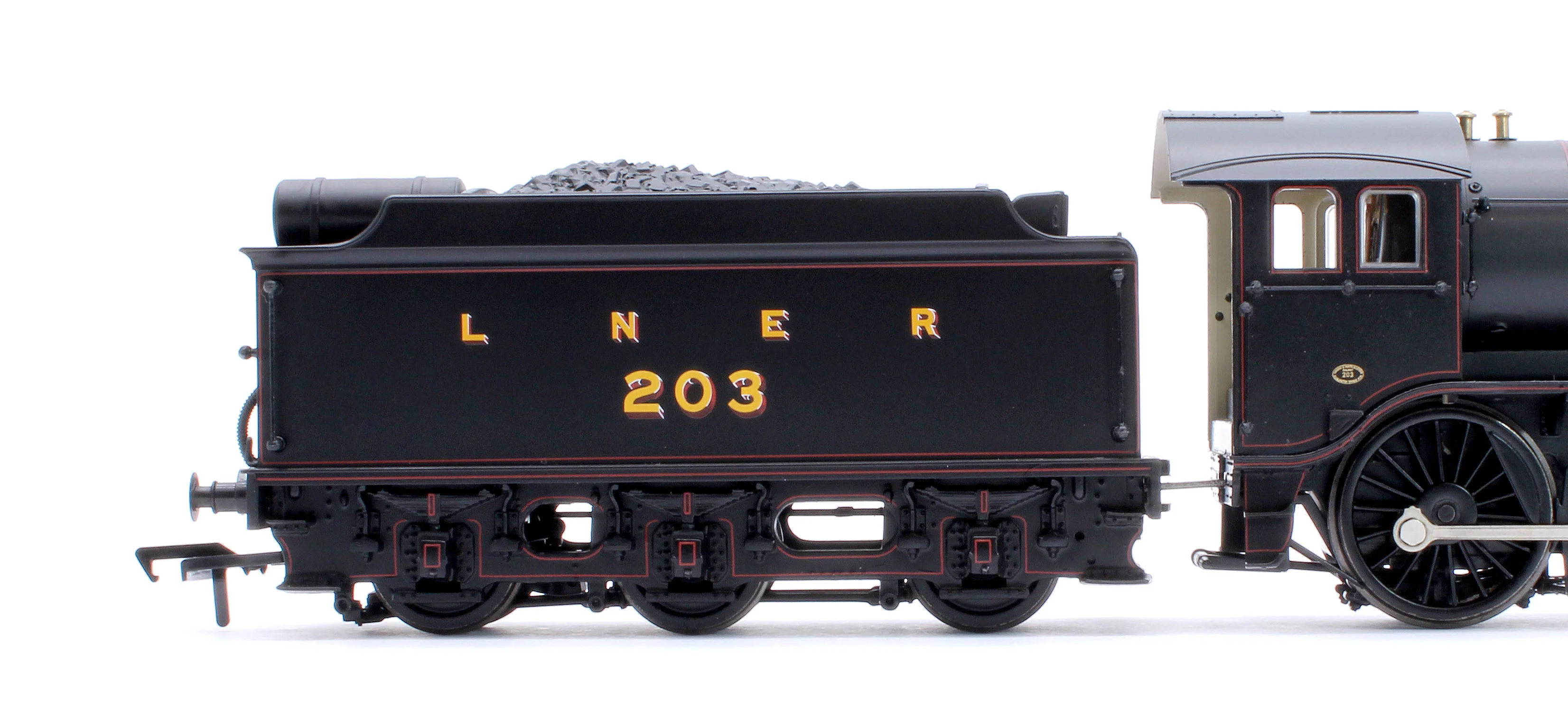 32-279B LNER K3 Flared Tender 203 LNER Lined Black Steam Locomotive - Image 7