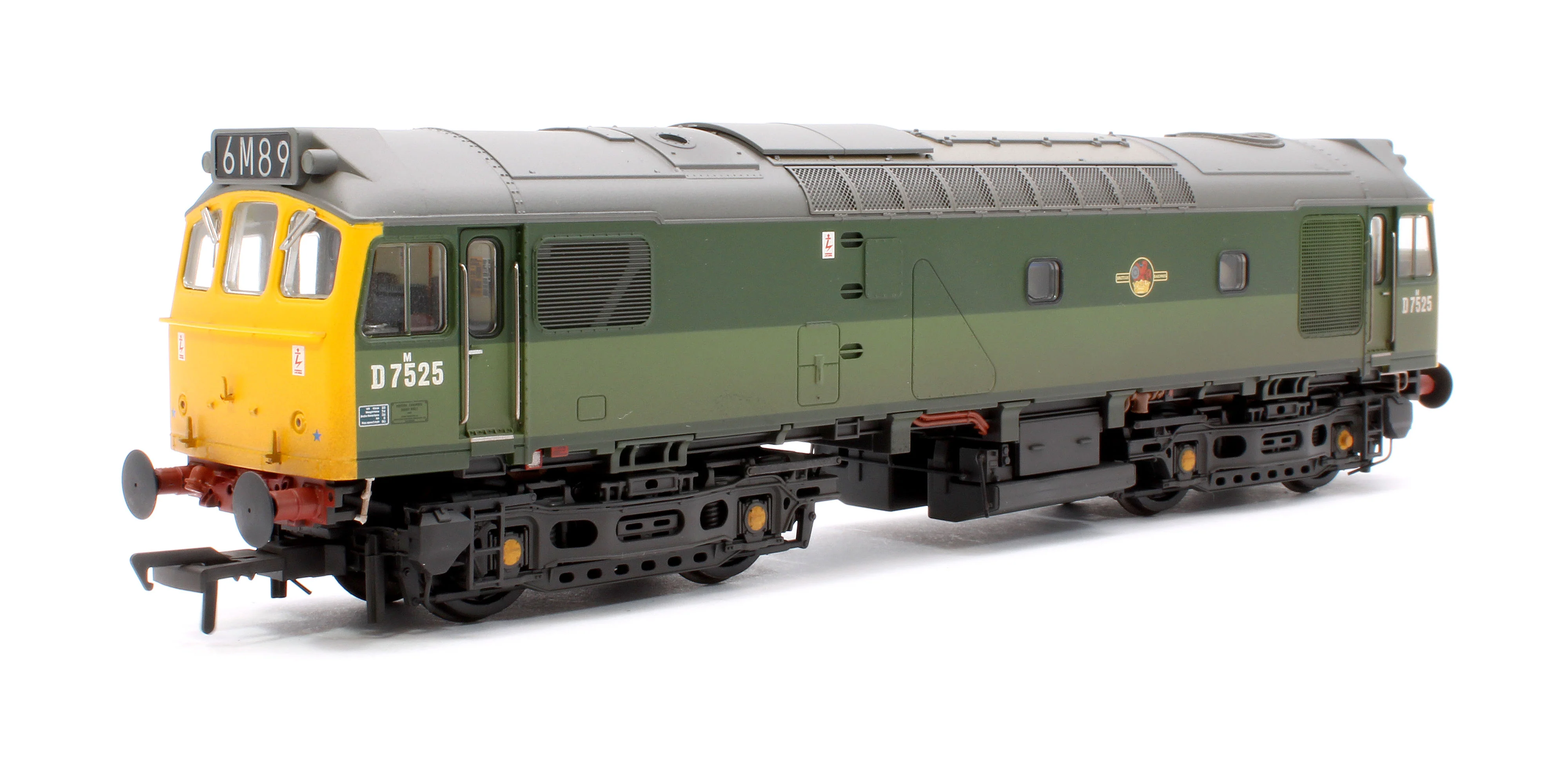 32-342SFX Class 25/2 D7525 BR Two-Tone Green (Full Yellow Ends) Diesel Locomotive - DCC Sound Deluxe & Weathered - Image 3