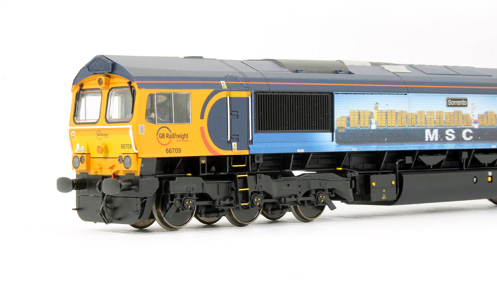 32-727W Pre-Owned Class 66709 'Sorrento' GBRf 10th MSC Anniversary Diesel Locomotive Limited Edition - DCC Sound Fitted - Image 4