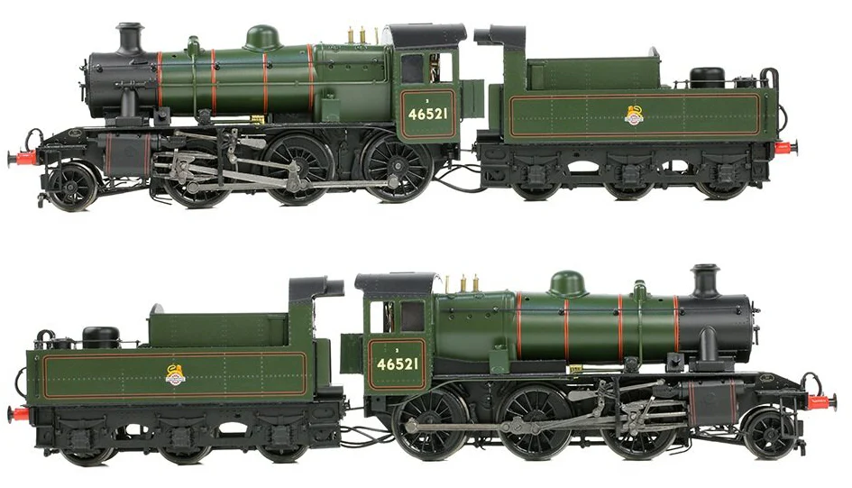 32-831 LMS Ivatt 2MT 46521 BR Lined Green (Early Emblem) Steam Locomotive - Image 7
