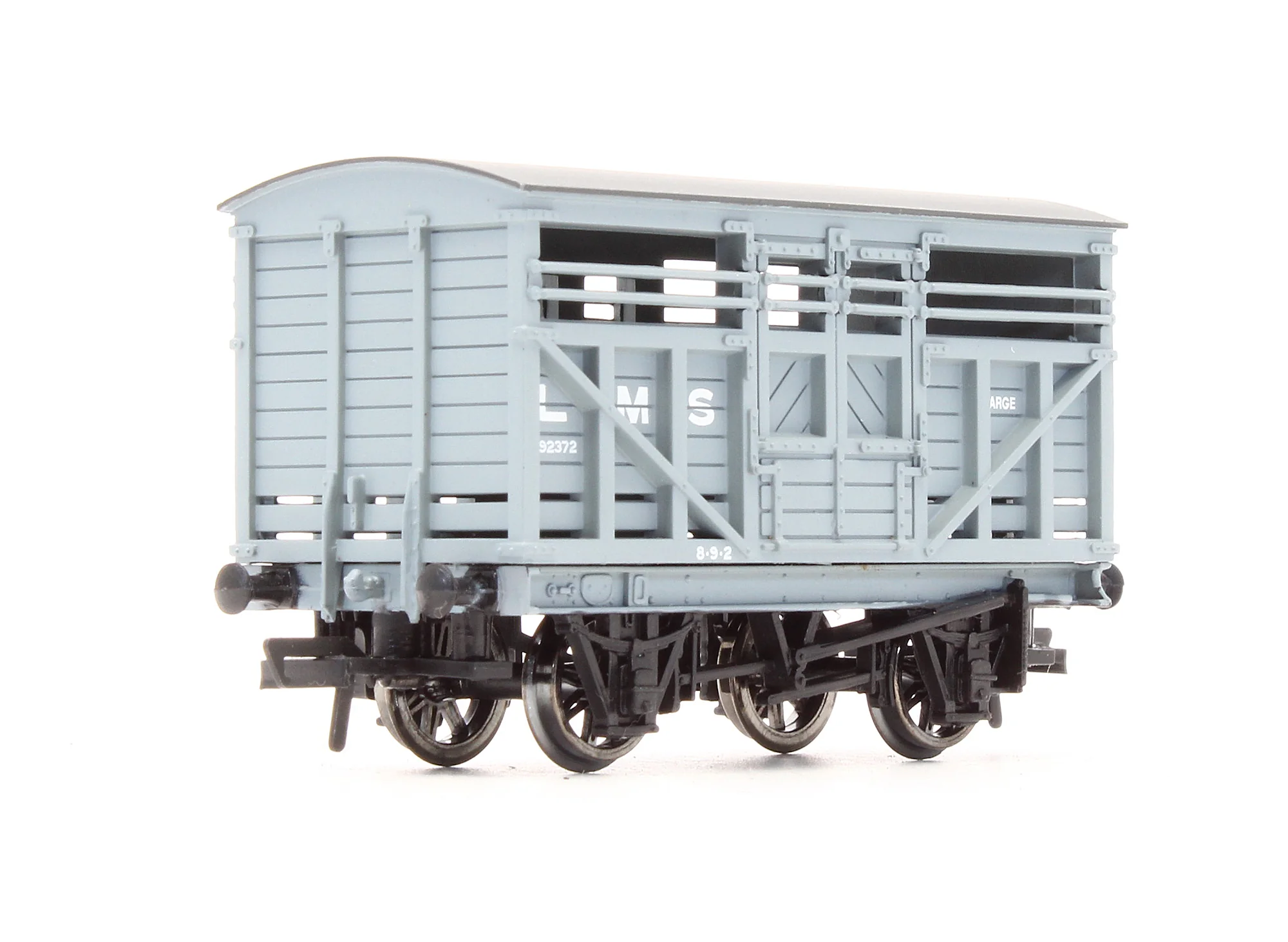 Pre-Owned 33-652C Cattle Wagon LMS Grey '292372' - Image 2