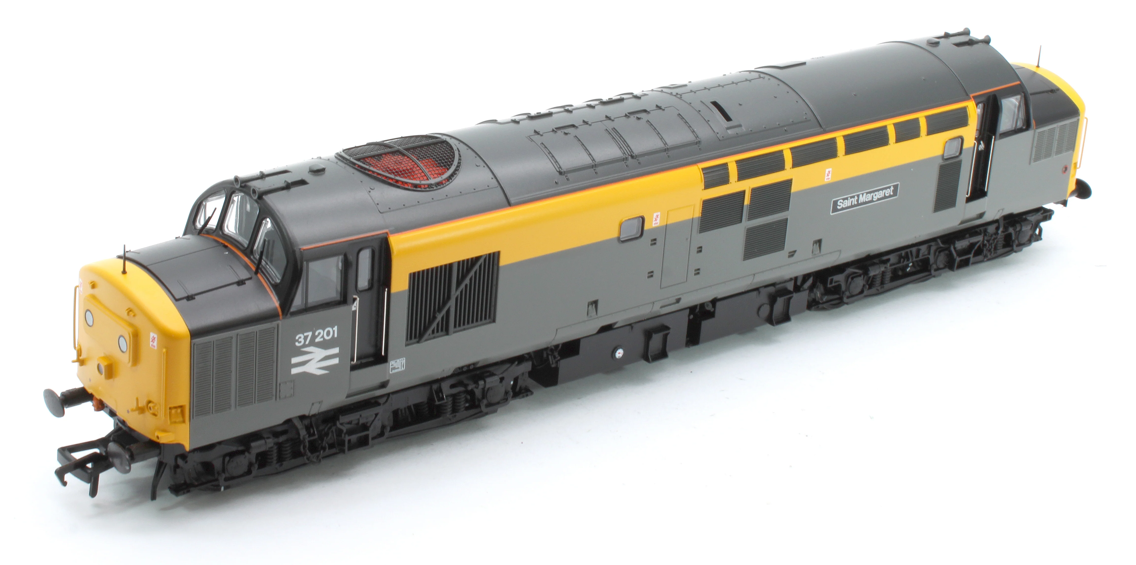 35-308SF Class 37/0 Centre Headcode 37201 'St. Margaret' BR Eng. Grey & Yellow Diesel Locomotive (DCC Sound) - Image 7
