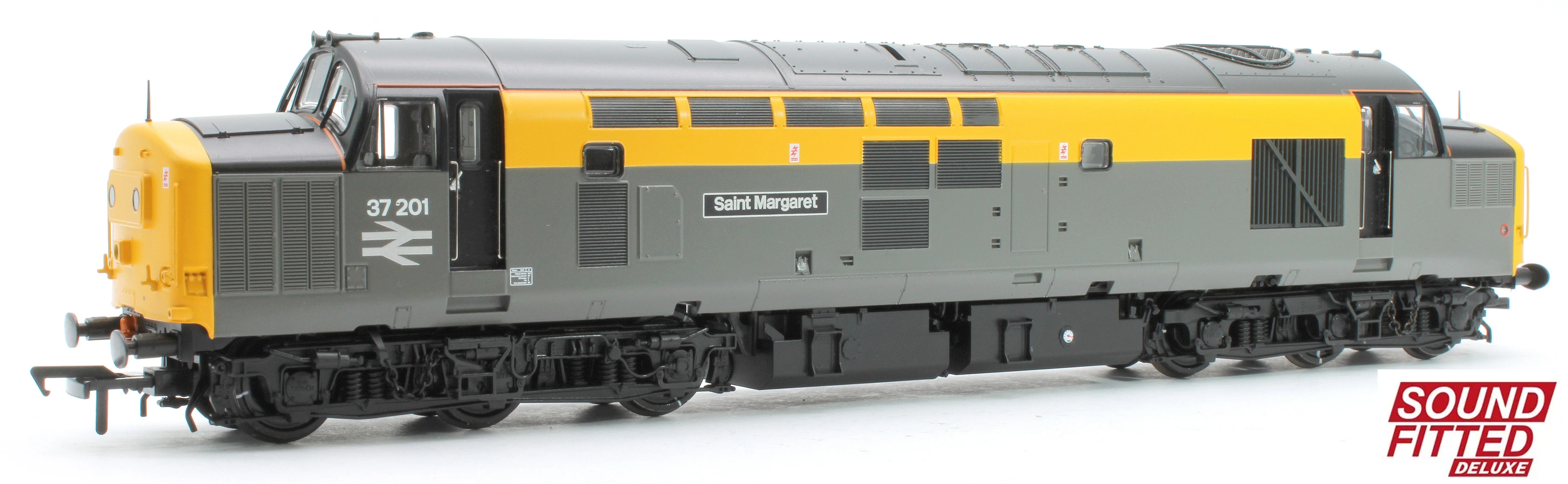 35-308SFX Pre-Owned Class 37/0 Centre Headcode 37201 'St. Margaret' BR Eng. Grey & Yellow Diesel Locomotive - Deluxe DCC Sound