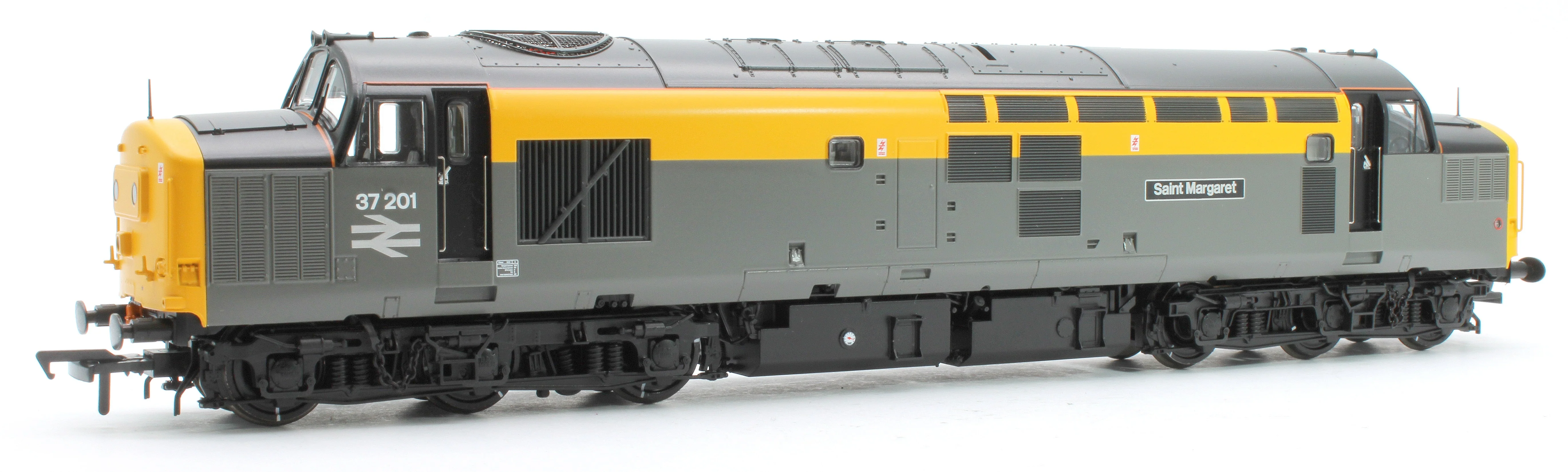 35-308SFX Pre-Owned Class 37/0 Centre Headcode 37201 'St. Margaret' BR Eng. Grey & Yellow Diesel Locomotive - Deluxe DCC Sound - Image 3