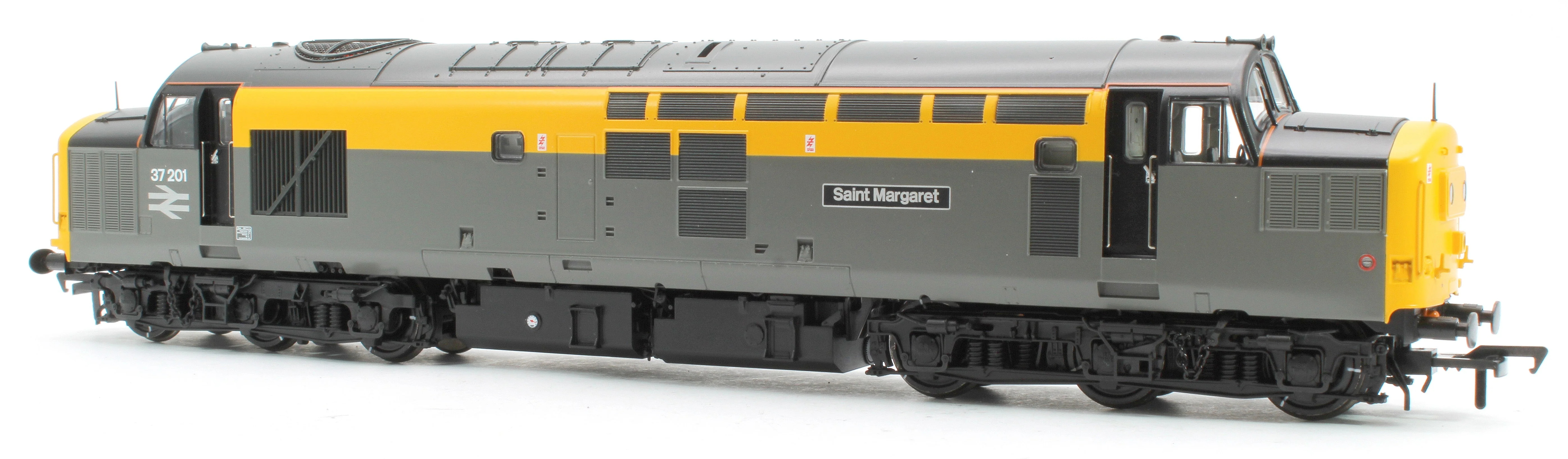 35-308SFX Pre-Owned Class 37/0 Centre Headcode 37201 'St. Margaret' BR Eng. Grey & Yellow Diesel Locomotive - Deluxe DCC Sound - Image 4