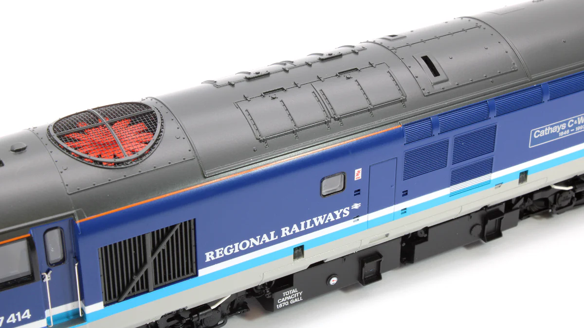 35-338SF Class 37/4 37414 'Cathays C&W Works 1846-1993' BR Regional Railways Diesel Locomotive (DCC Sound) - Image 11