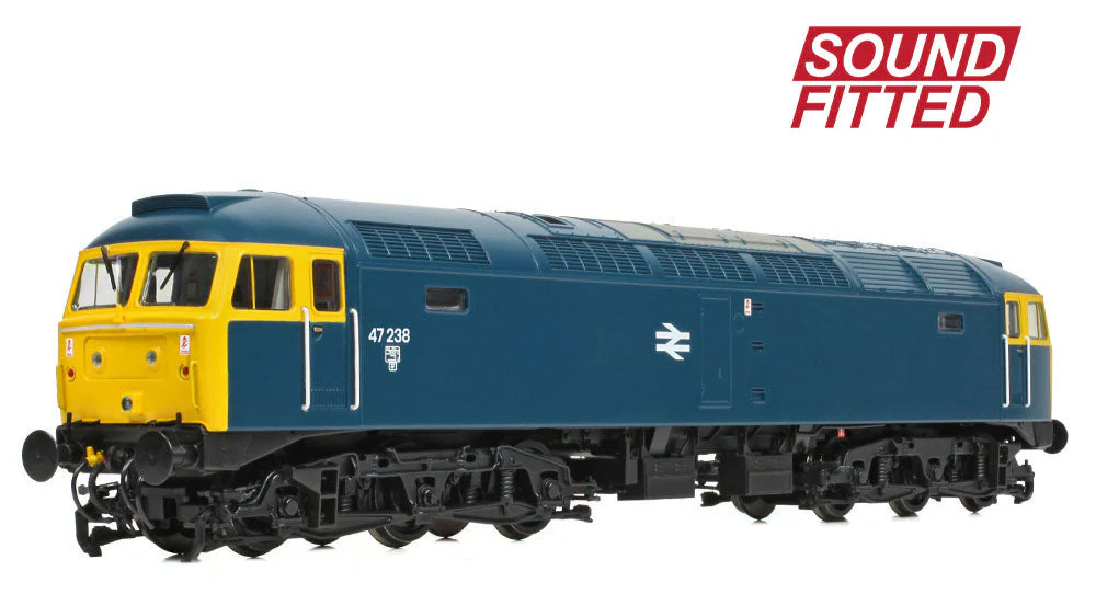 35-411BSF Class 47/0 47238 BR Blue Diesel Locomotive - DCC Sound - Image 3