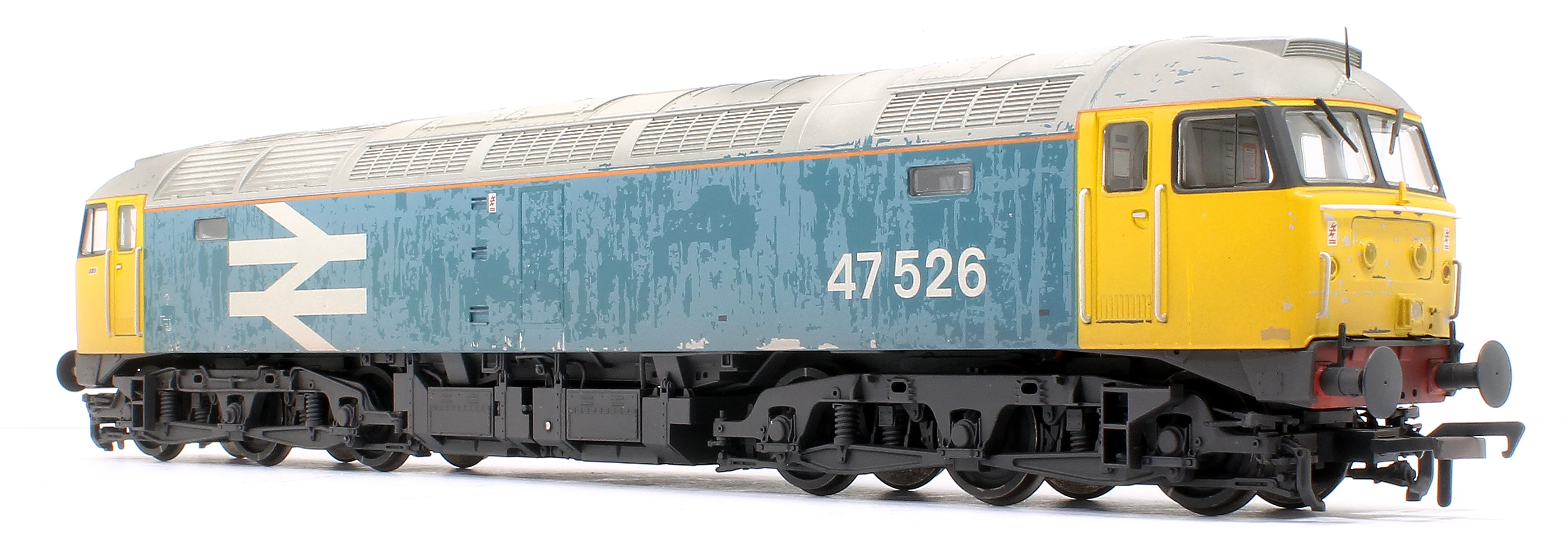 35-421 Class 47/4 47526 BR Blue (Large Logo) Diesel Locomotive - Weathered - Image 4