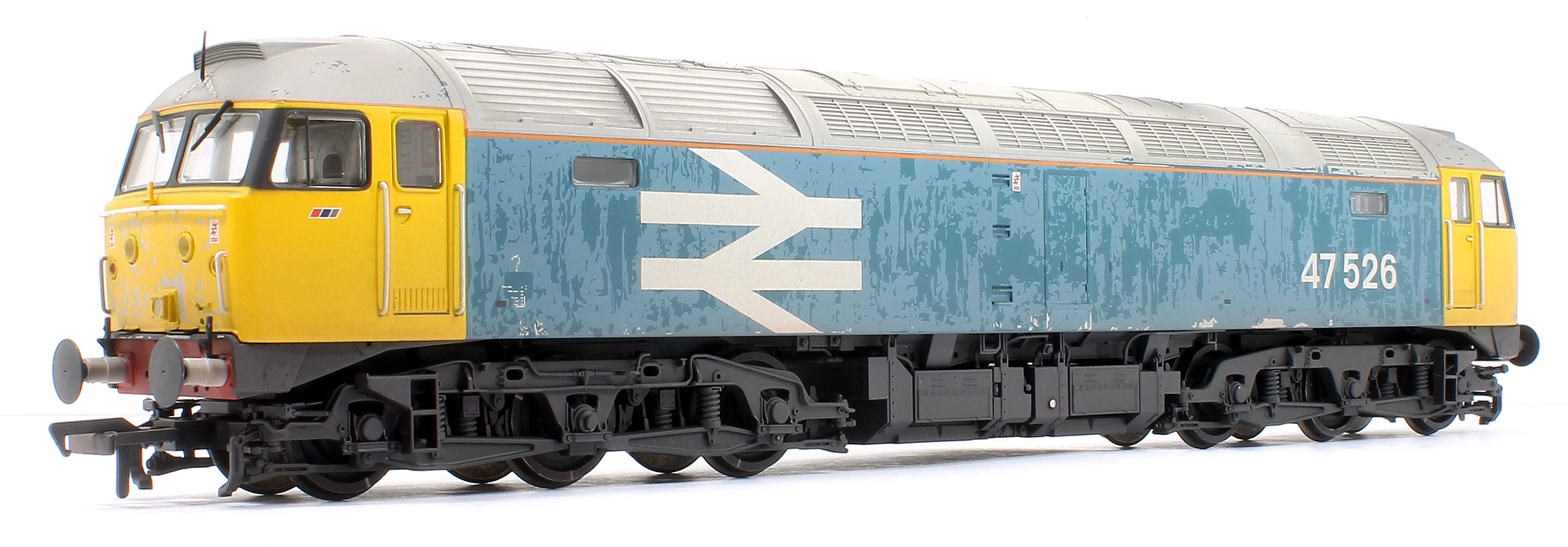 35-421 Class 47/4 47526 BR Blue (Large Logo) Diesel Locomotive - Weathered - Image 6