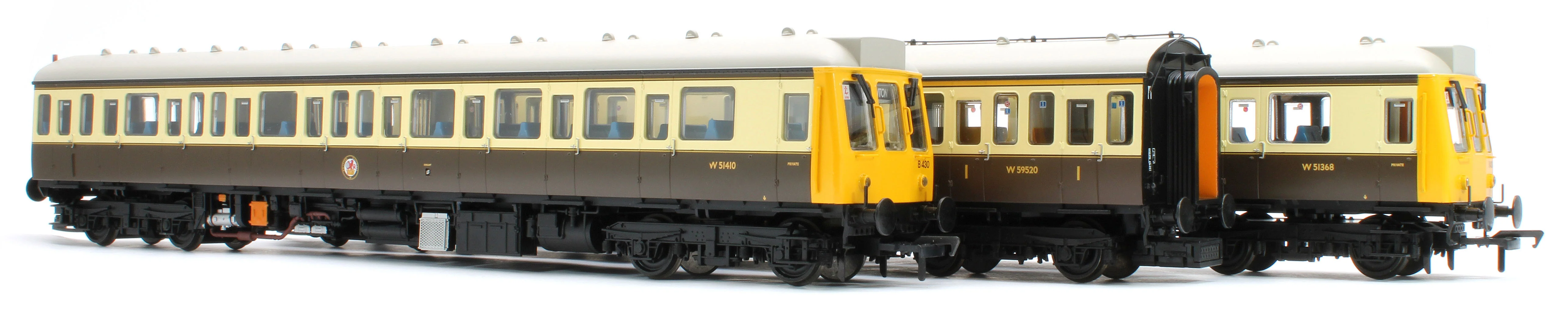 35-500Z Class 117 3 Car DMU Set Number B430 GW 150 Chocolate & Cream (Kernow Model Rail Centre Exclusive) - Image 16