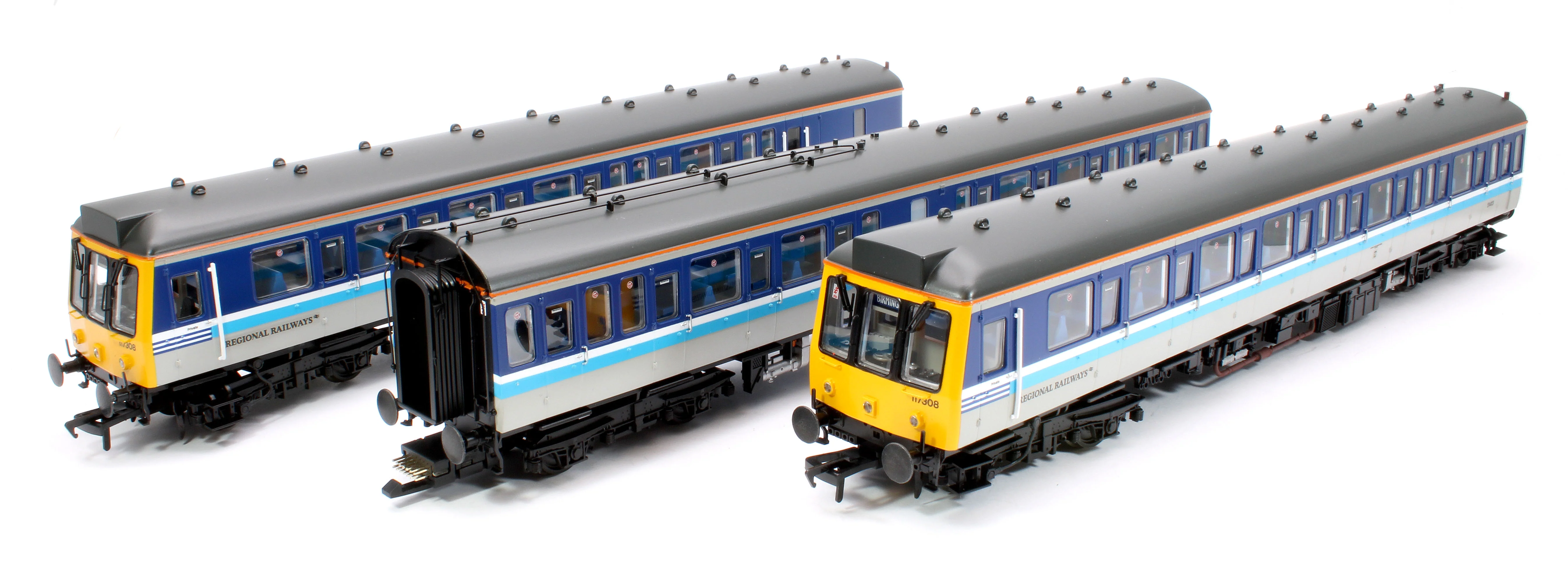 35-505 Class 117 3-Car DMU 117308 BR Regional Railways
