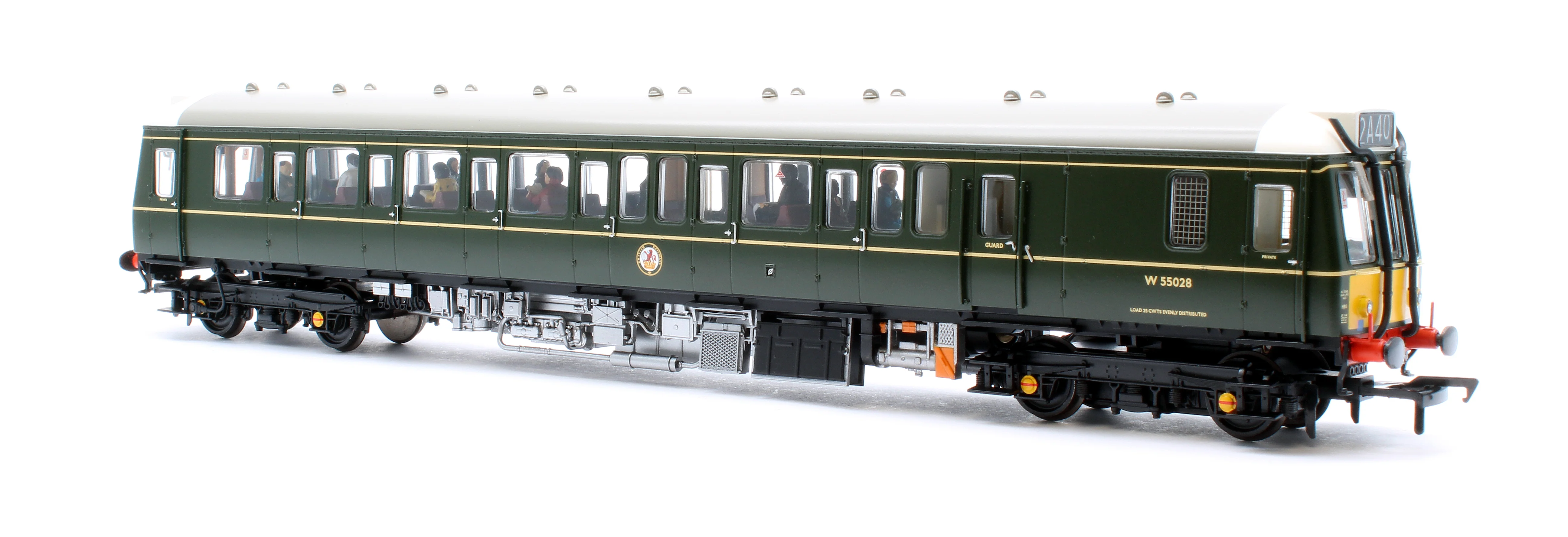 35-528PF Class 121 Single-Car DMU W55028 BR Green (Small Yellow Panels) - Fitted Passengers - Image 2
