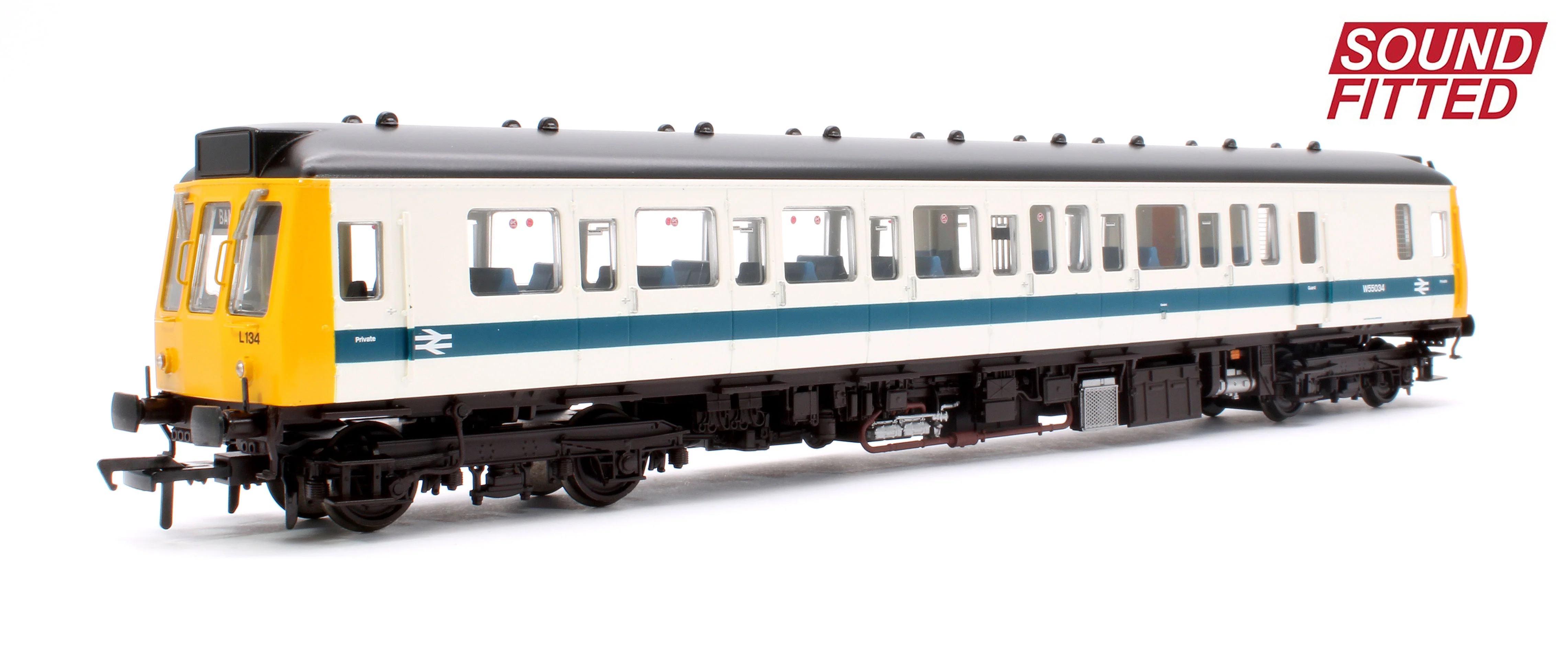 35-531SF Class 121 Single-Car DMU W55034 BR White & Blue - DCC Sound