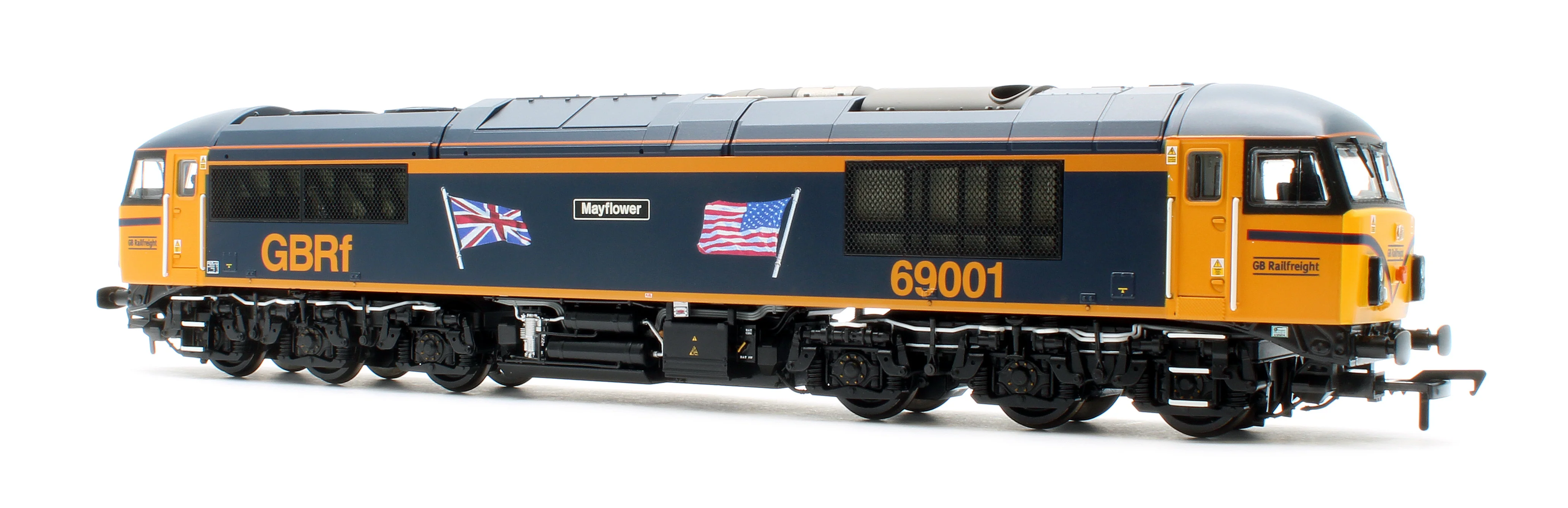35-776 Class 69 69001 'Mayflower' GBRf (UK & US Flags) Diesel Locomotive - Image 2