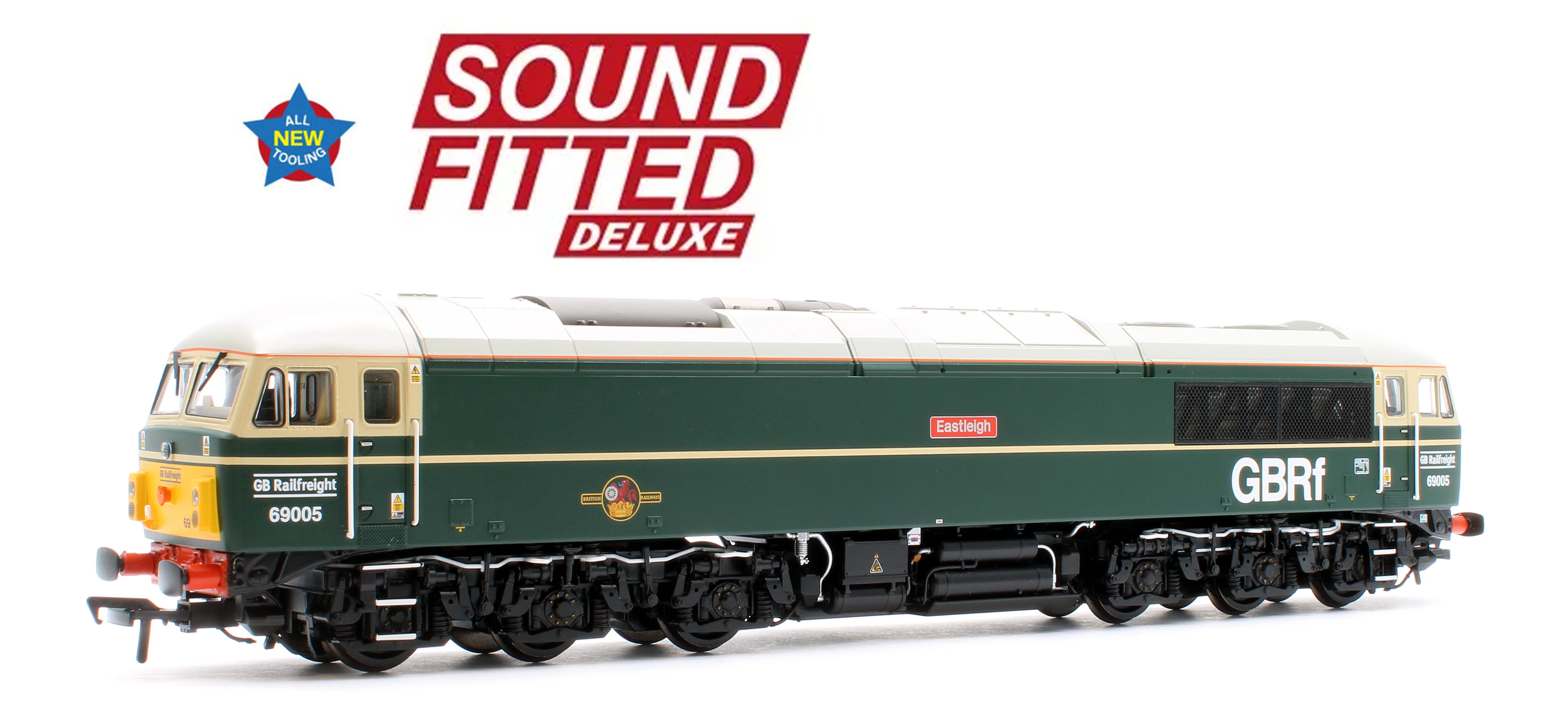 35-780SFX Class 69 69005 'Eastleigh' BR Green (Late Crest) (GBRf) Diesel Locomotive - DCC Sound Deluxe