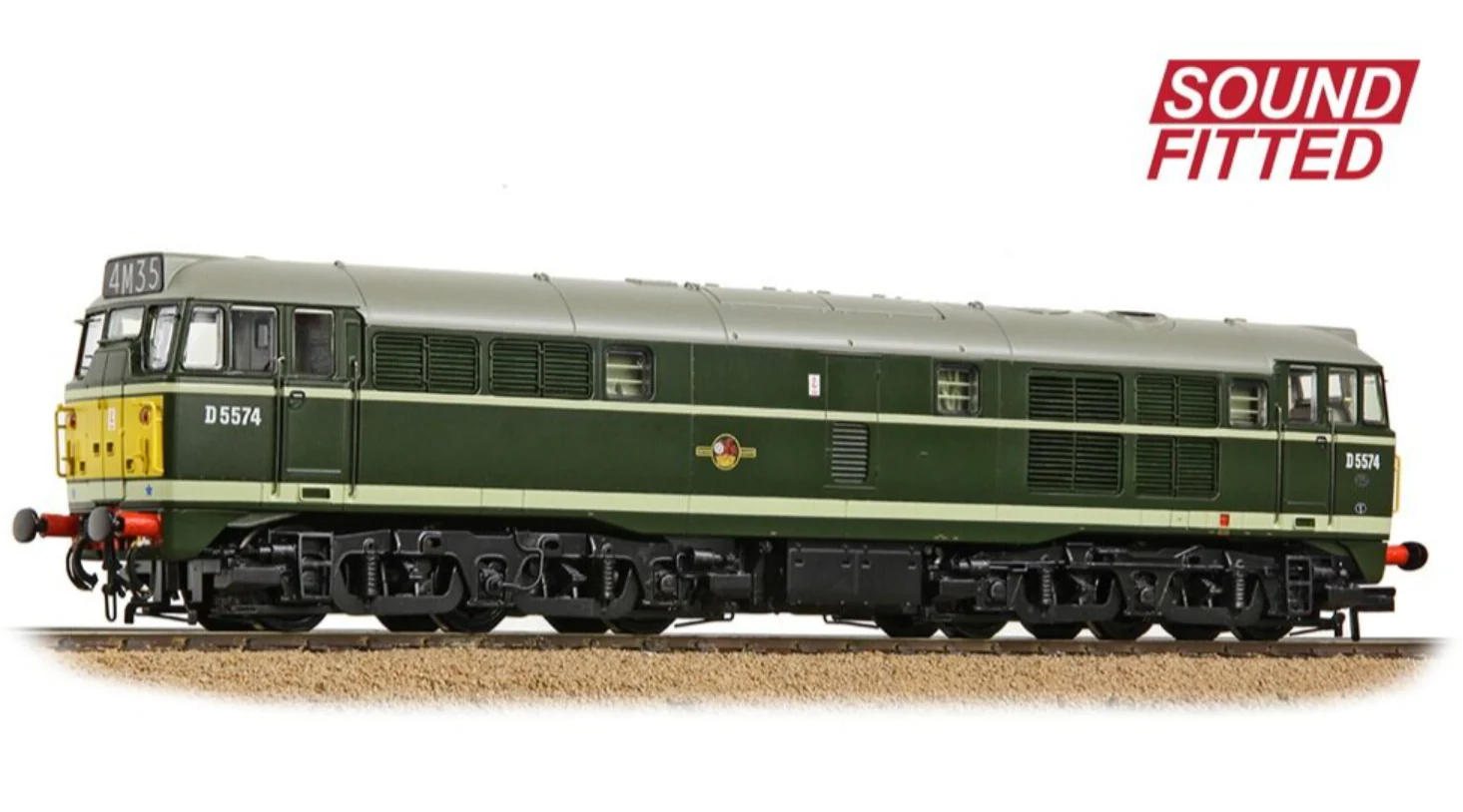 35-802SF Class 30 D5574 BR Green (Small Yellow Panels) Diesel Locomotive - DCC Sound