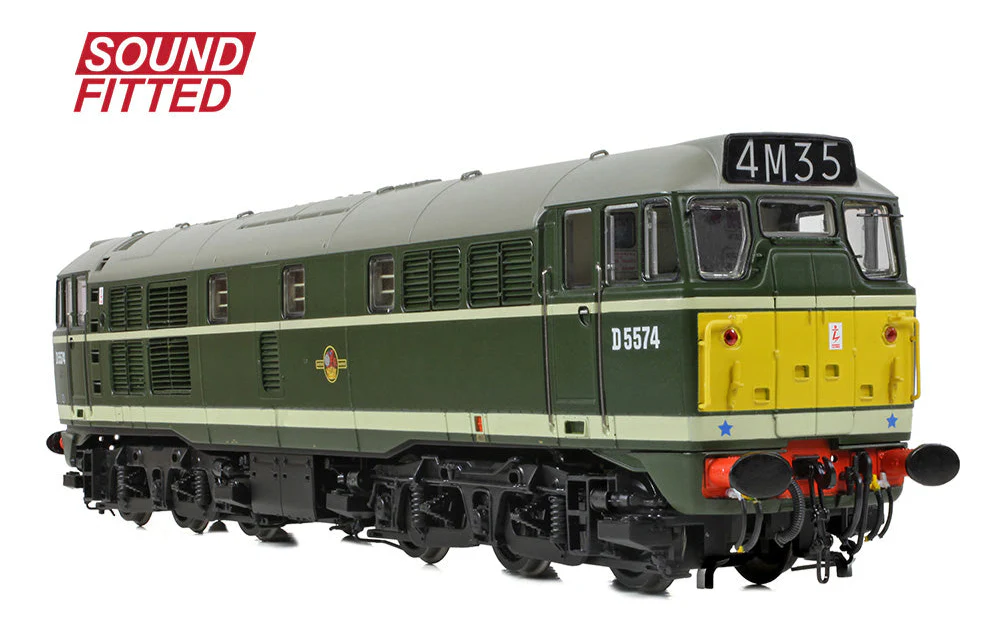 35-802SF Class 30 D5574 BR Green (Small Yellow Panels) Diesel Locomotive - DCC Sound - Image 3