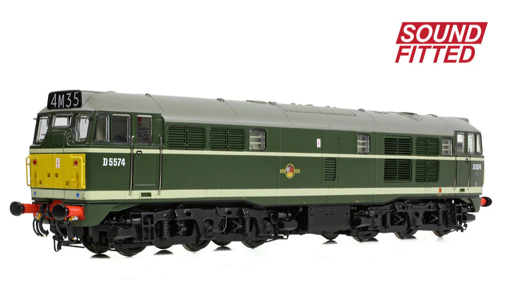 35-802SF Class 30 D5574 BR Green (Small Yellow Panels) Diesel Locomotive - DCC Sound - Image 4