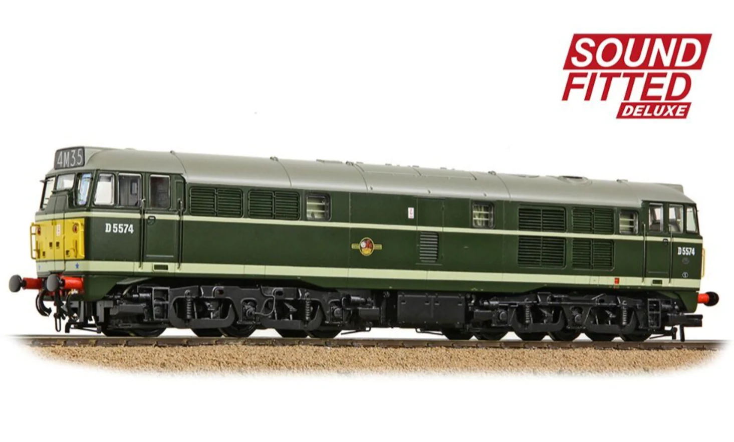 35-802SFX Class 30 D5574 BR Green (Small Yellow Panels) Diesel Locomotive - DCC Sound Deluxe