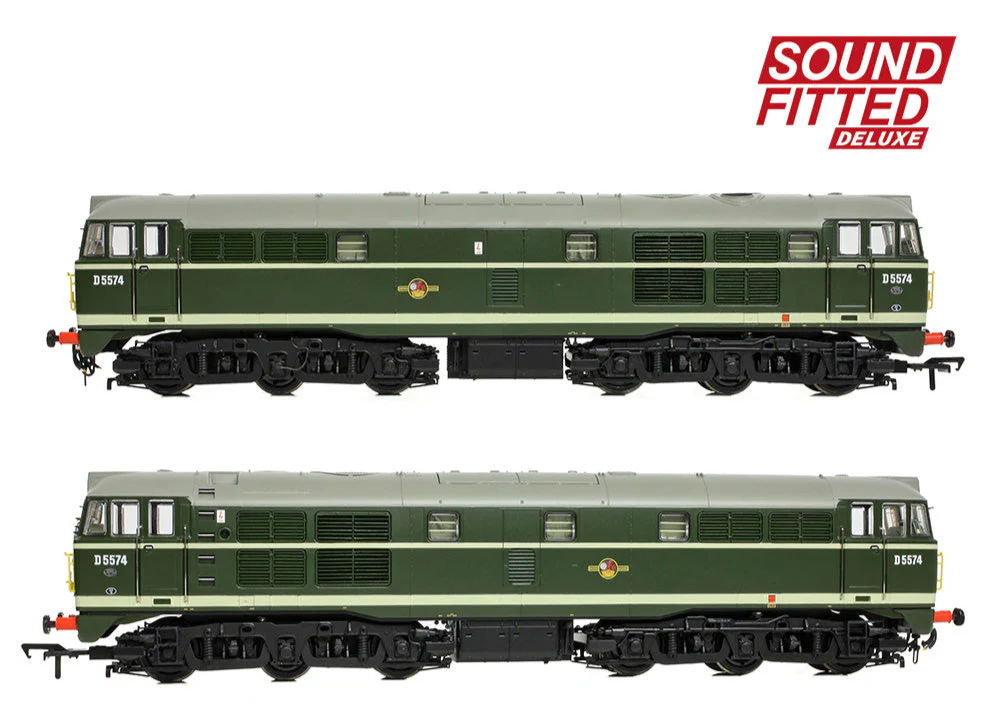 35-802SFX Class 30 D5574 BR Green (Small Yellow Panels) Diesel Locomotive - DCC Sound Deluxe - Image 2