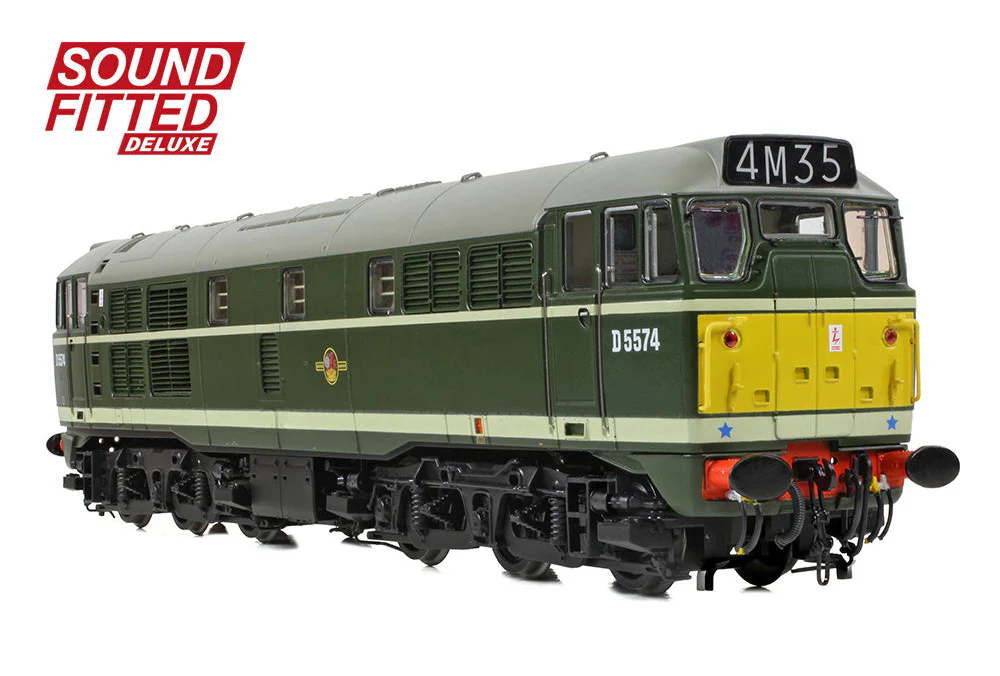 35-802SFX Class 30 D5574 BR Green (Small Yellow Panels) Diesel Locomotive - DCC Sound Deluxe - Image 3