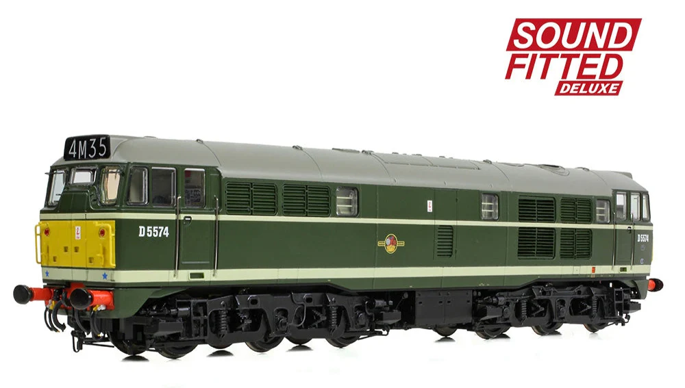35-802SFX Class 30 D5574 BR Green (Small Yellow Panels) Diesel Locomotive - DCC Sound Deluxe - Image 4