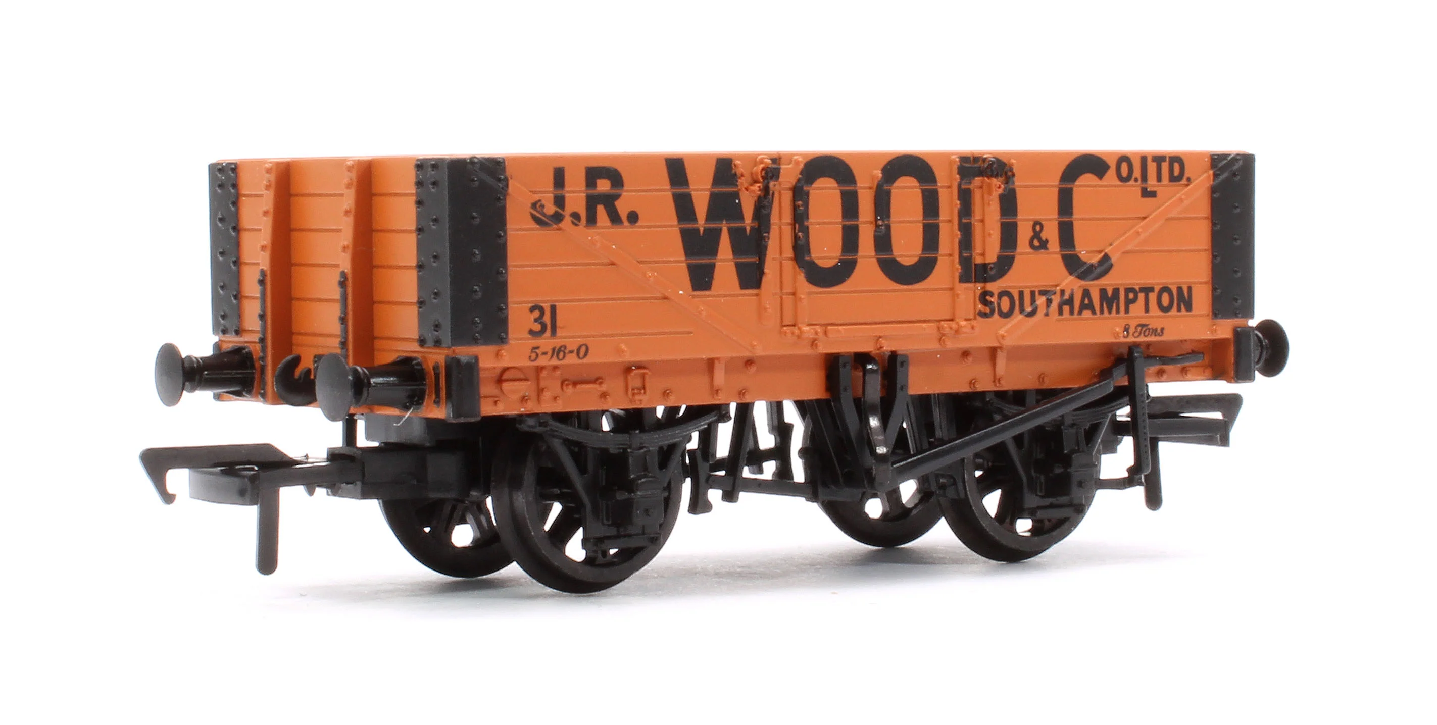 37-053A 5 Plank Wagon Wooden Floor 'J.R. Wood & Co. Ltd.' Orange No.31