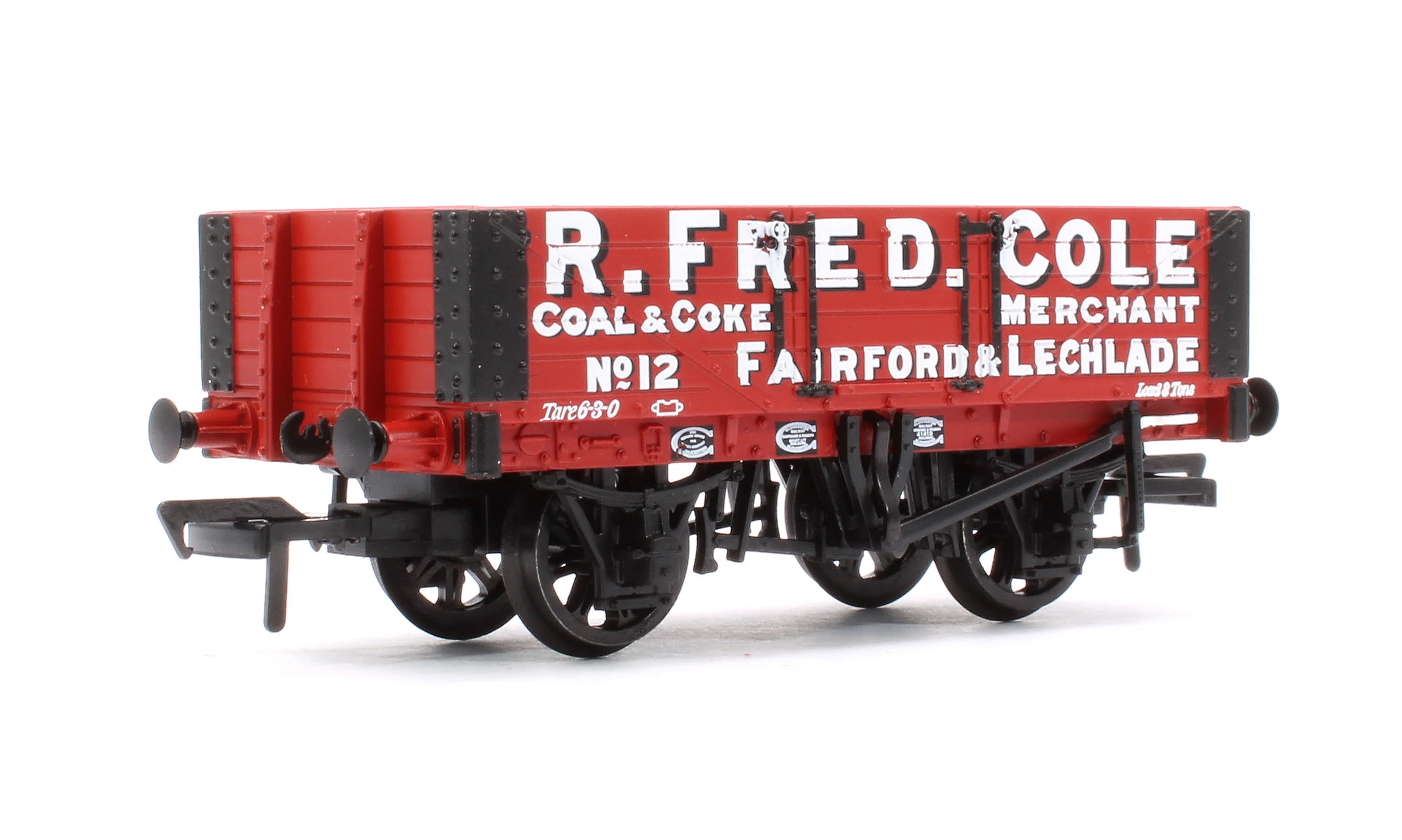 37-060A 5 Plank Wagon Wooden Floor 'R. Fred. Cole Coal & Coke Merchant' Red No.12