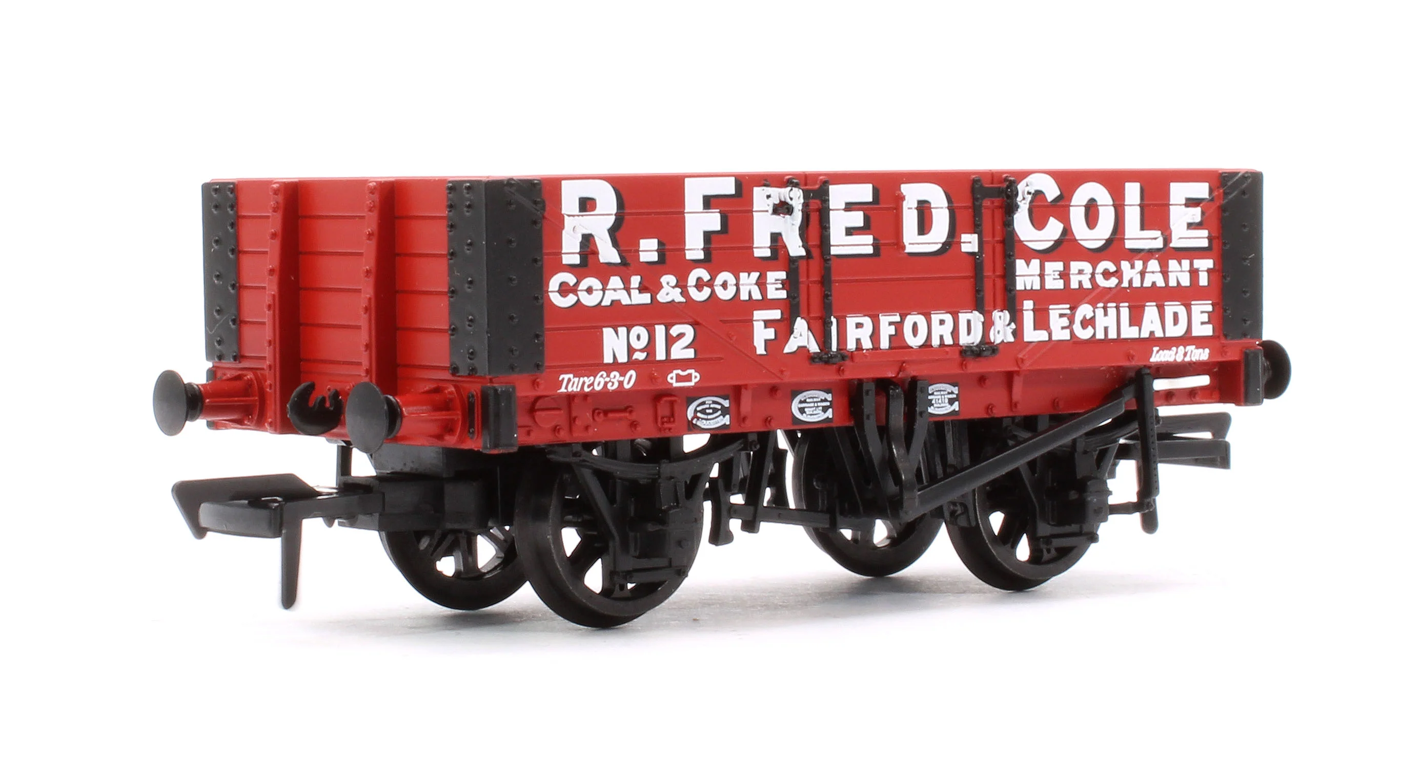37-060A 5 Plank Wagon Wooden Floor 'R. Fred. Cole Coal & Coke Merchant' Red No.12 - Image 3