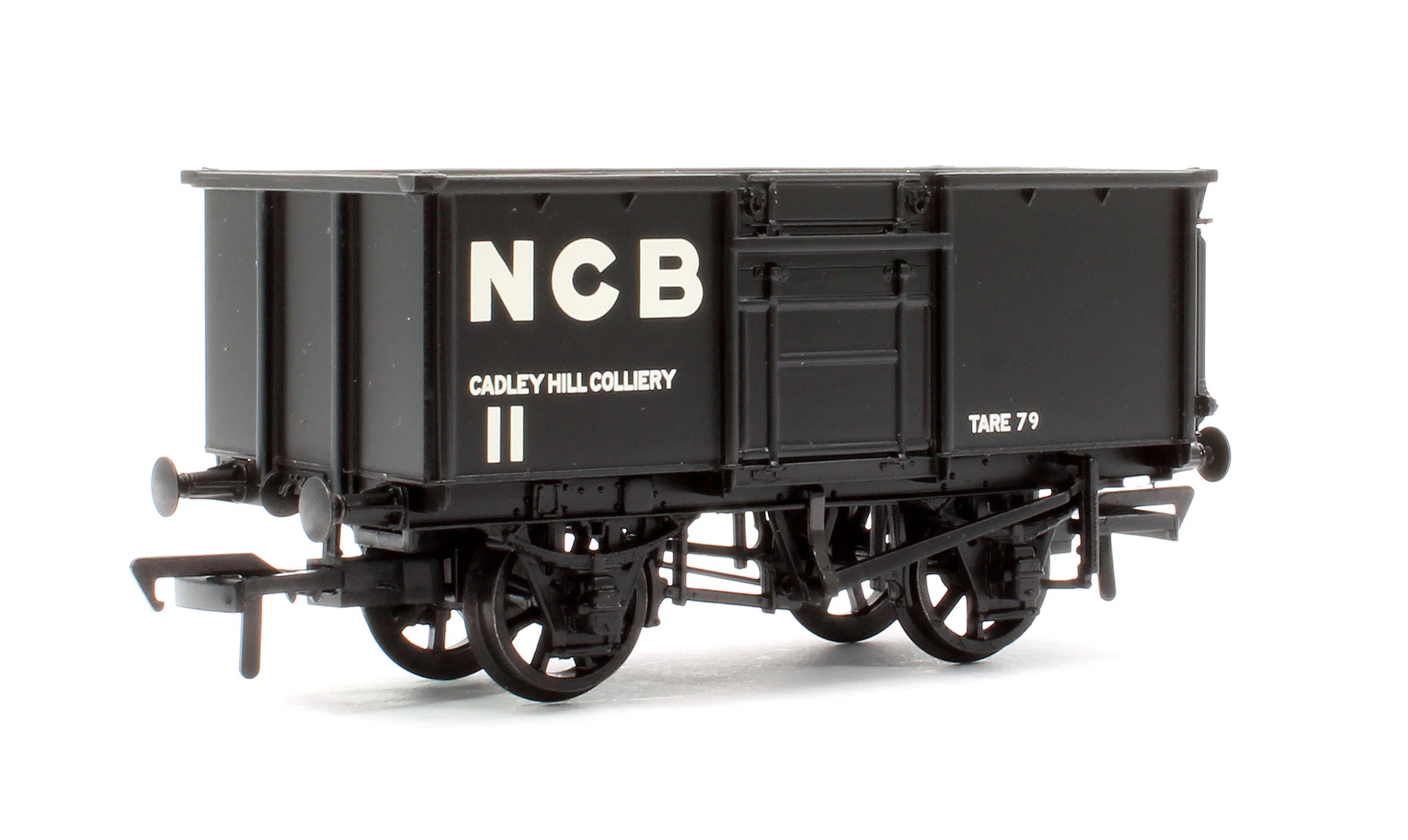 37-229 BR 16T Steel Mineral Wagon Top Flap Doors NCB Grey 11 'Cadley Hill Colliery' - Image 3