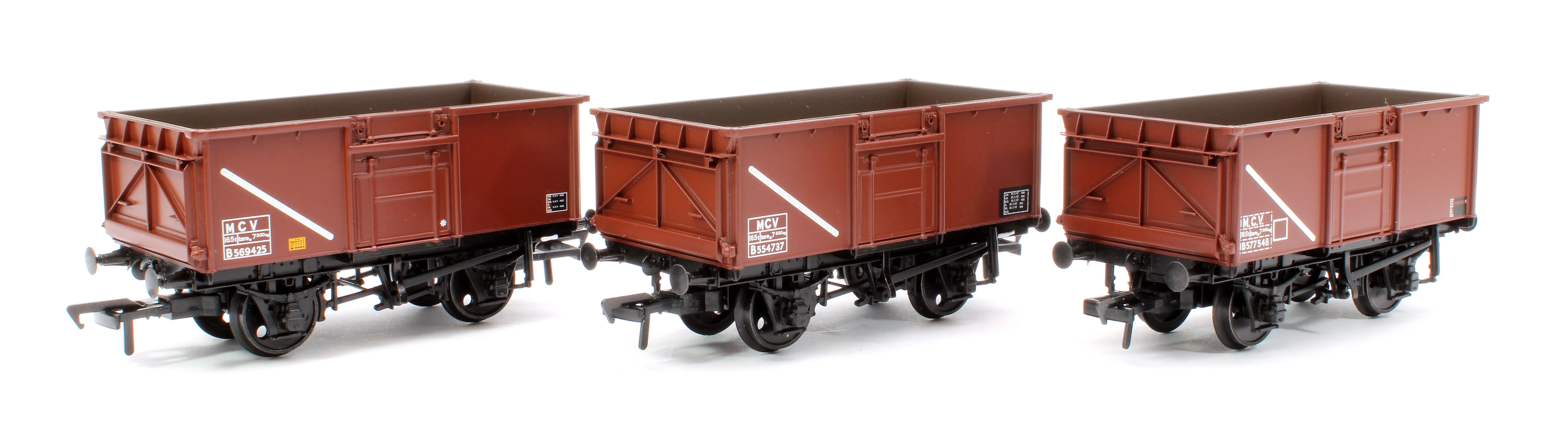 37-238A BR 16T Steel Mineral Top Flap Doors 3-Wagon Pack BR Bauxite (TOPS)