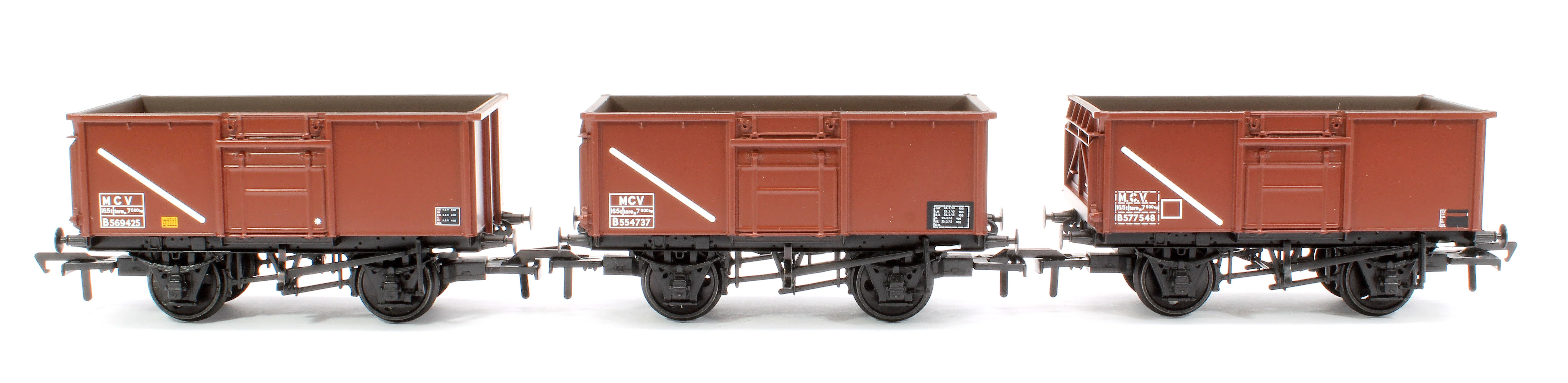 37-238A BR 16T Steel Mineral Top Flap Doors 3-Wagon Pack BR Bauxite (TOPS) - Image 2