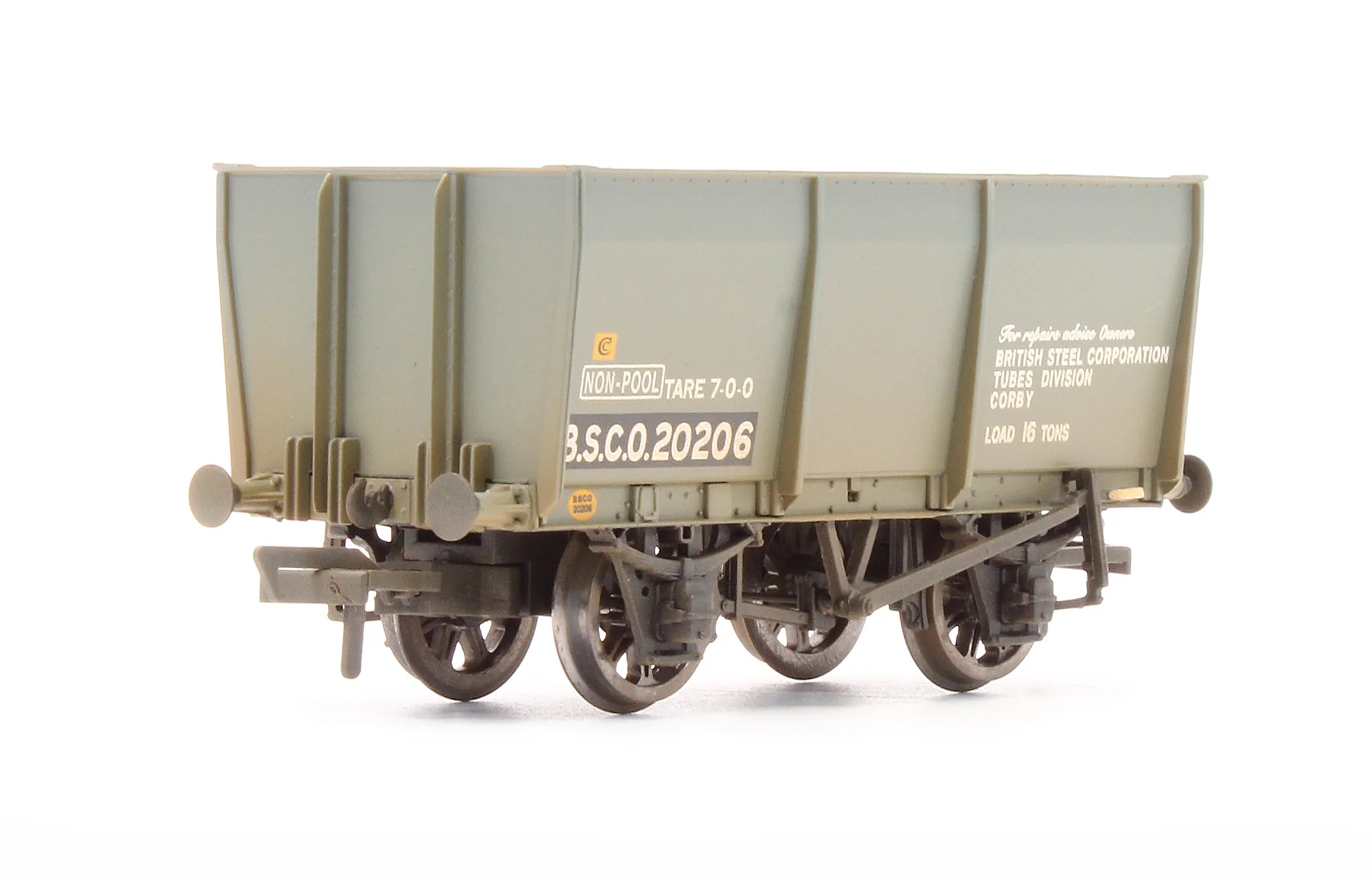 Pre-Owned 37-400Z Set Of 3 Slope Sided Tippler Wagons B.S.C.O. Grey - Weathered - Exclusive Edition - Image 4