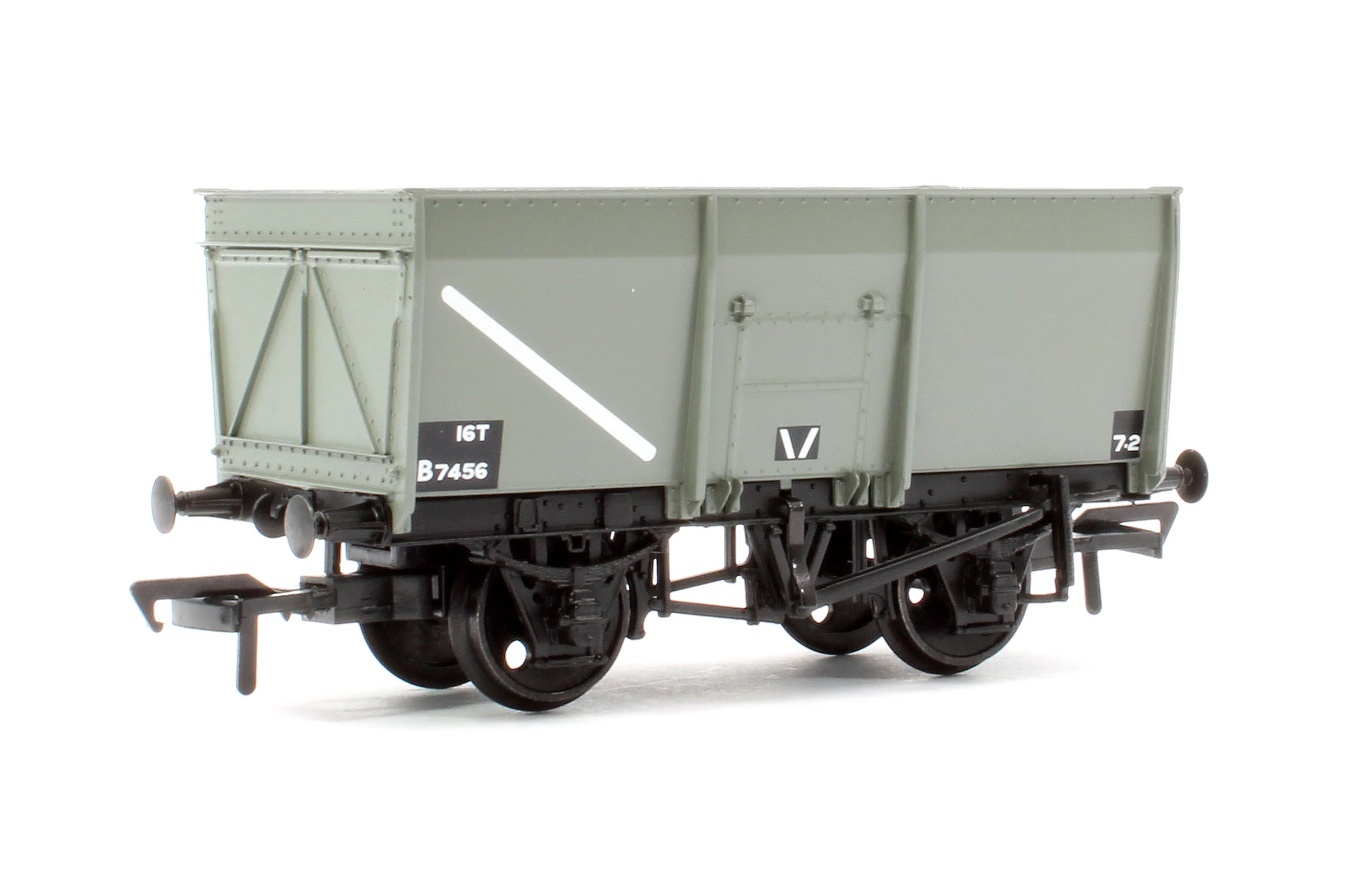 37-450C 16T Steel Slope-Sided Mineral Wagon Rivetted Doors BR Grey B7456