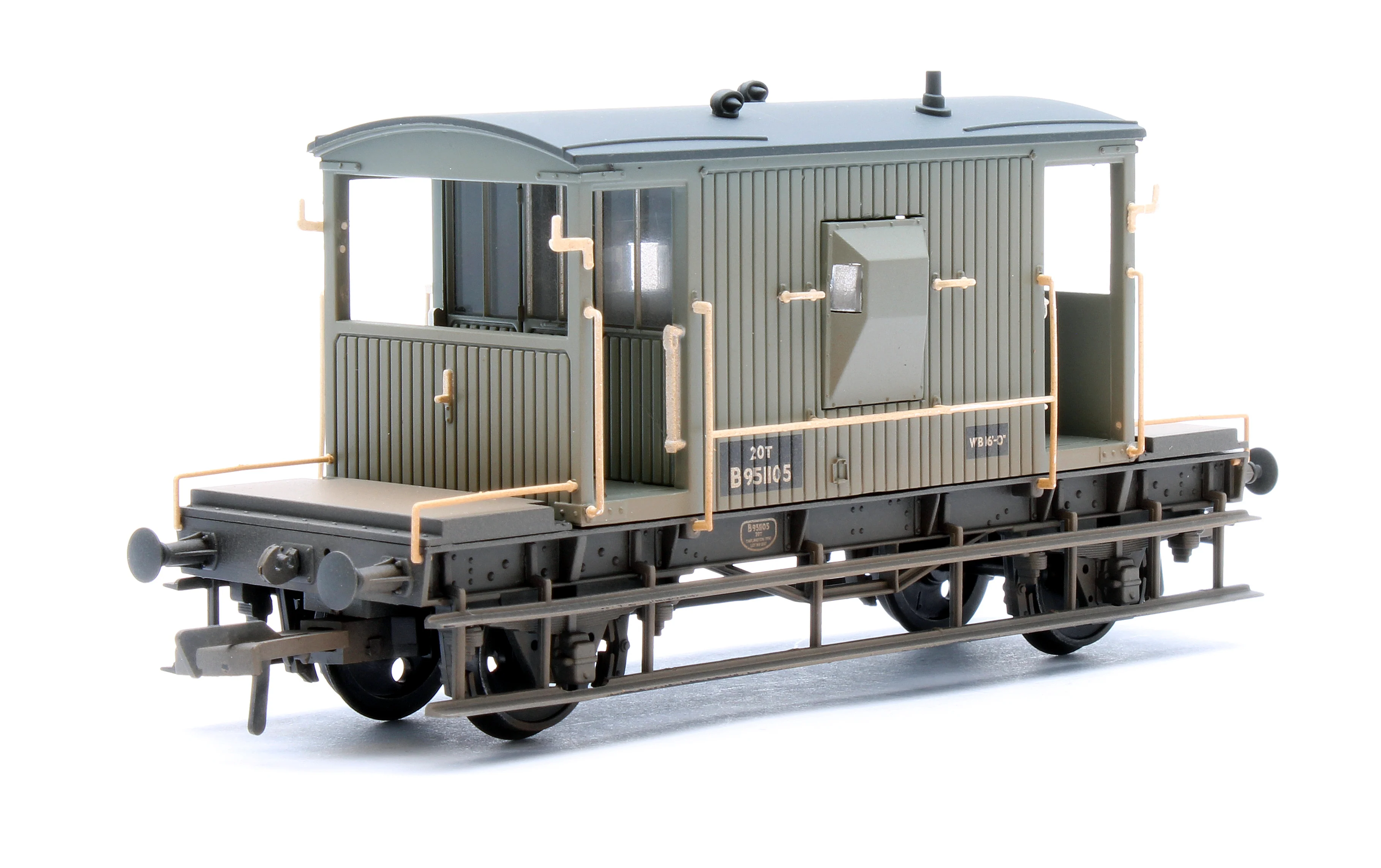37-528F BR 20T Brake Van BR Grey (Early) B951105 - Weathered