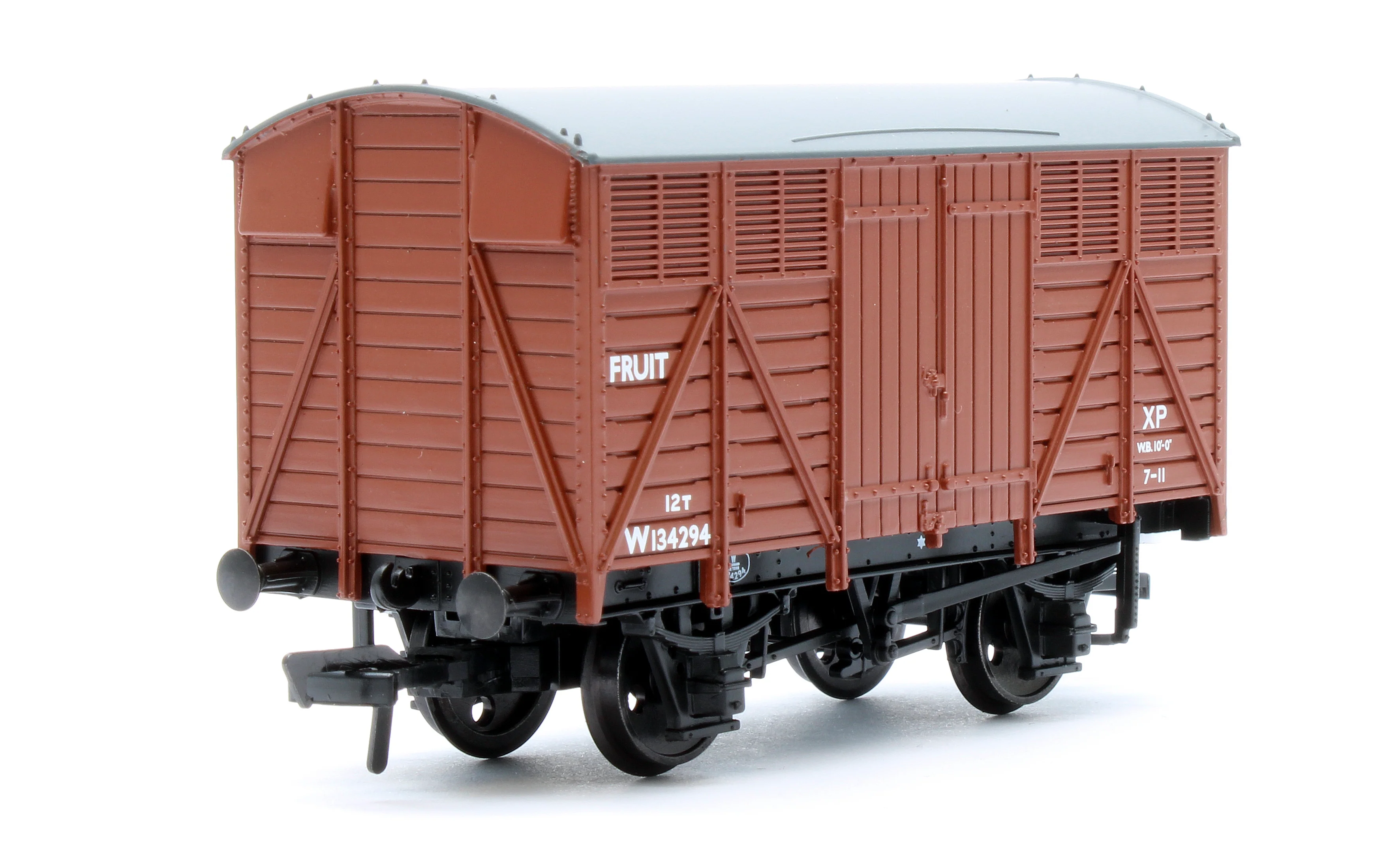 37-754E GWR 12 Ton Fruit Van BR Bauxite (Early) W134294 - Image 2