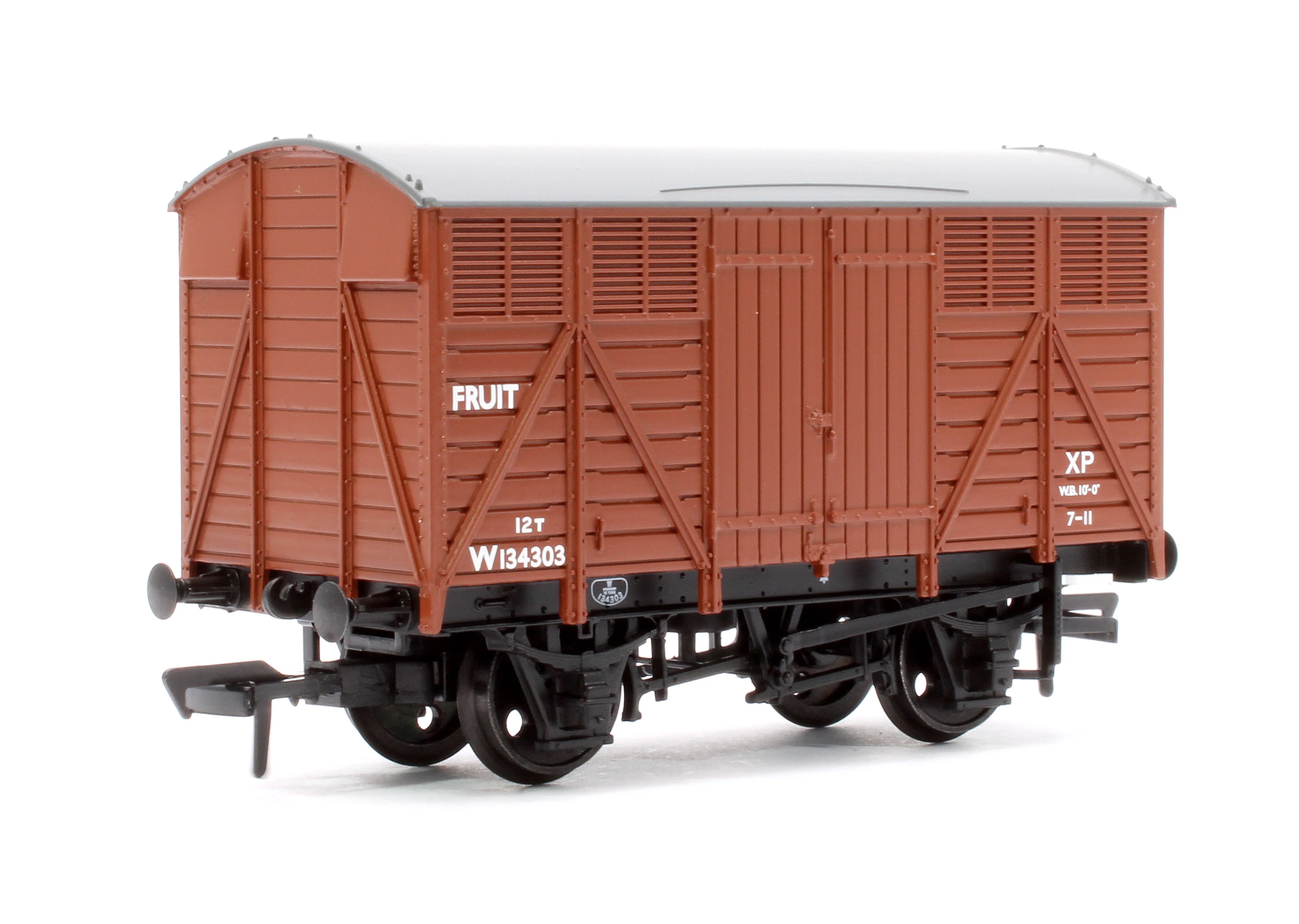 37-754F GWR 12 Ton Fruit Van BR Bauxite (Early) W134303 - Image 3