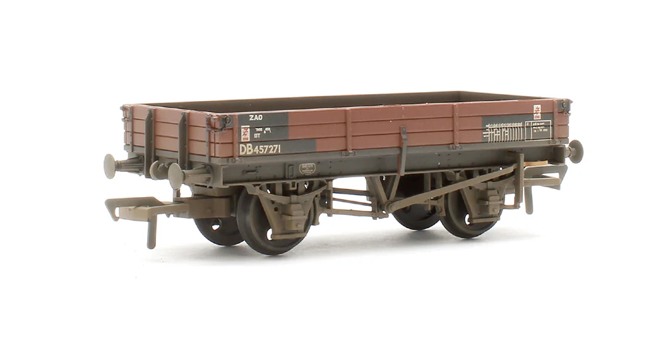 37-943A 3 Plank Wagon BR Departmental Bauxite (TOPS) No.DB457271 - Weathered