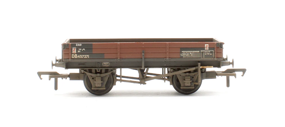 37-943A 3 Plank Wagon BR Departmental Bauxite (TOPS) No.DB457271 - Weathered - Image 3