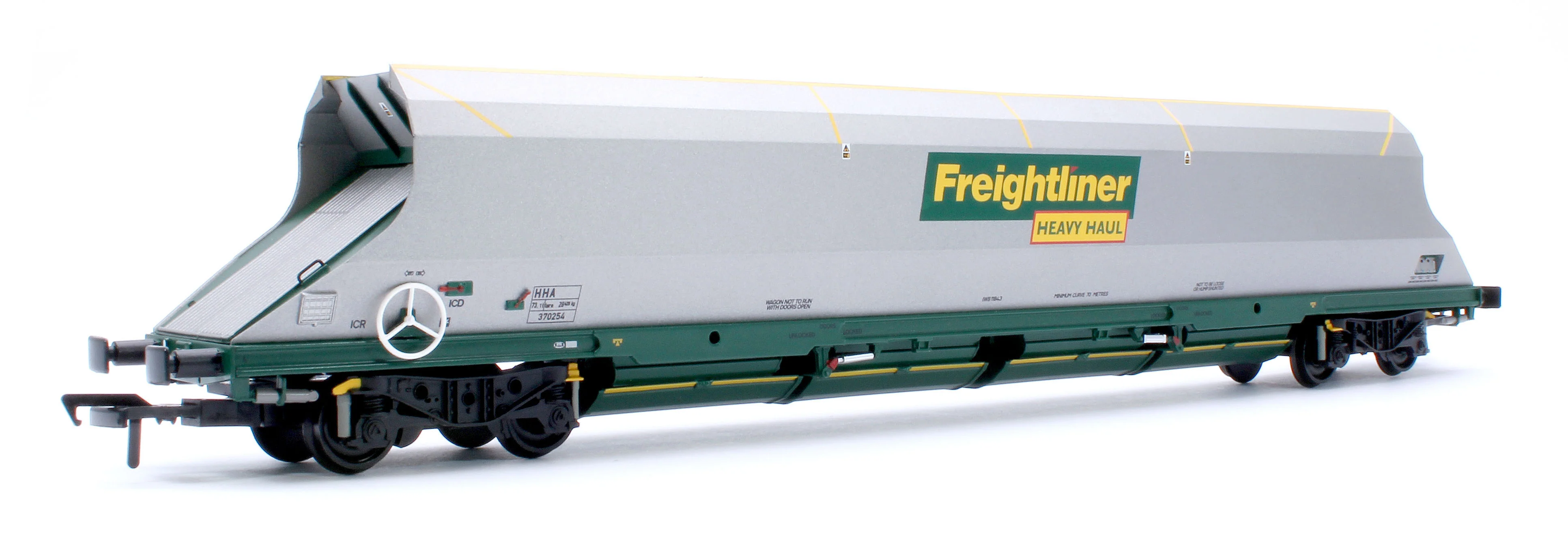 38-030C HHA Bogie Hopper Freightliner 'Heavy Haul' Silver & Green No.370254 - Image 3