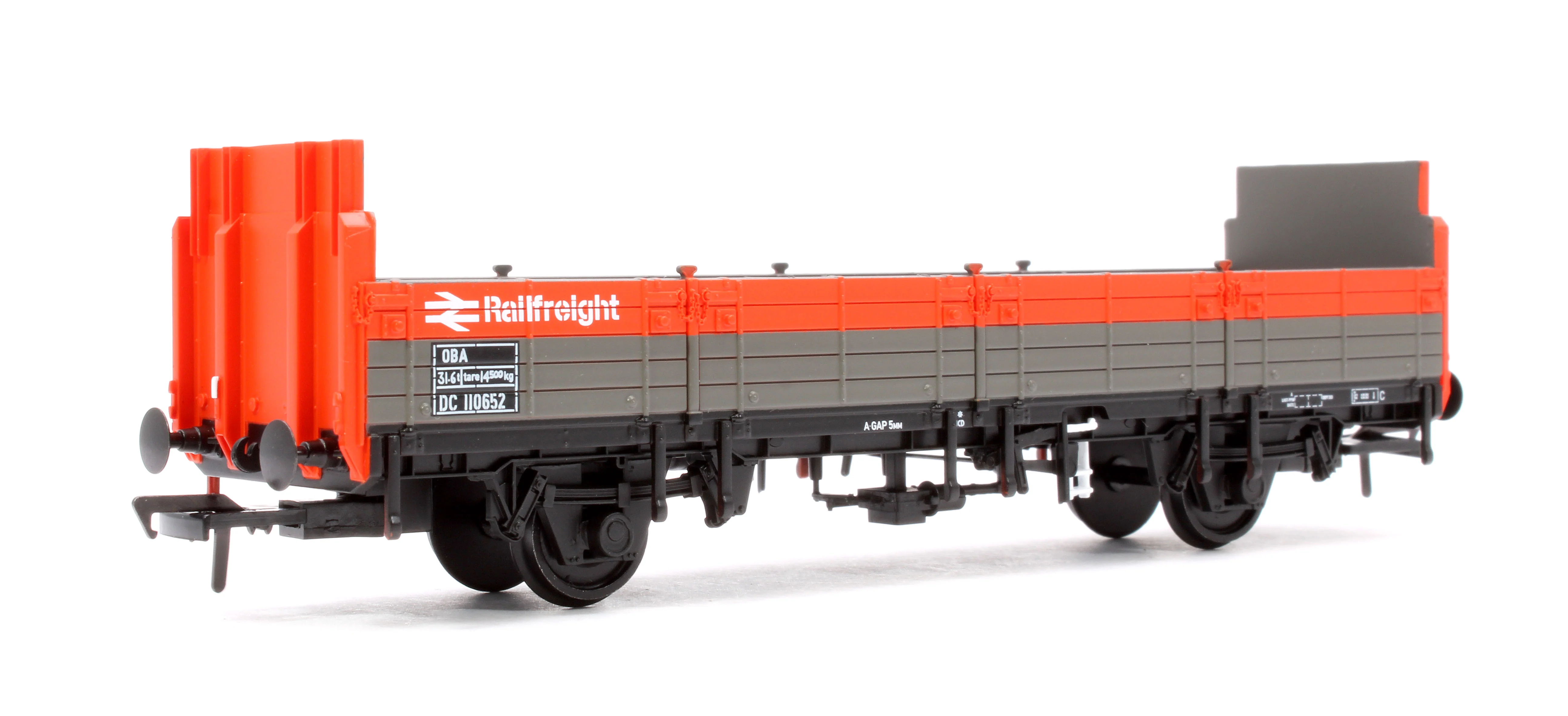 38-041D BR OBA Open Wagon High Ends BR Railfreight Red & Grey No.DC110652 - Image 3