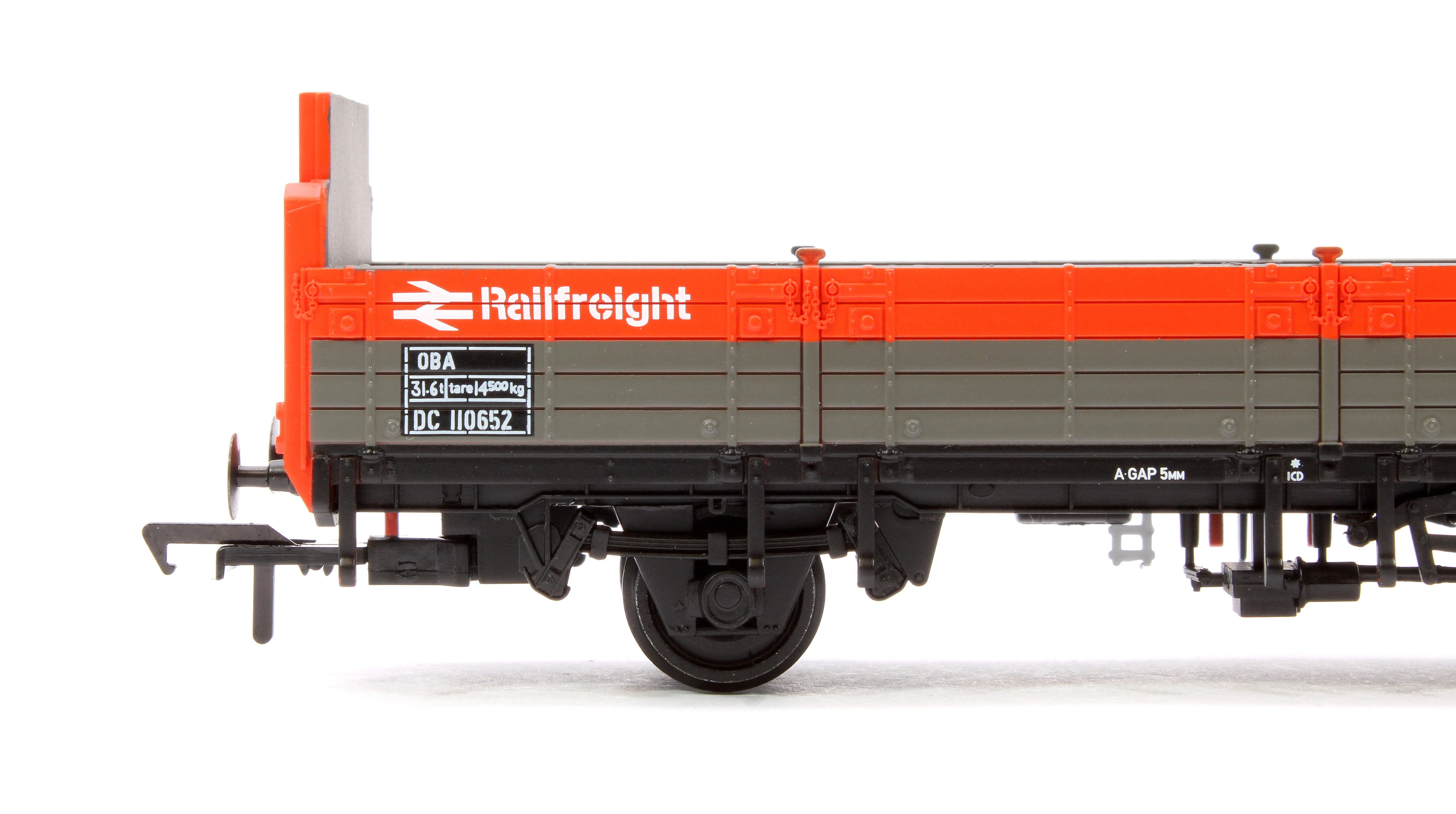 38-041D BR OBA Open Wagon High Ends BR Railfreight Red & Grey No.DC110652 - Image 4