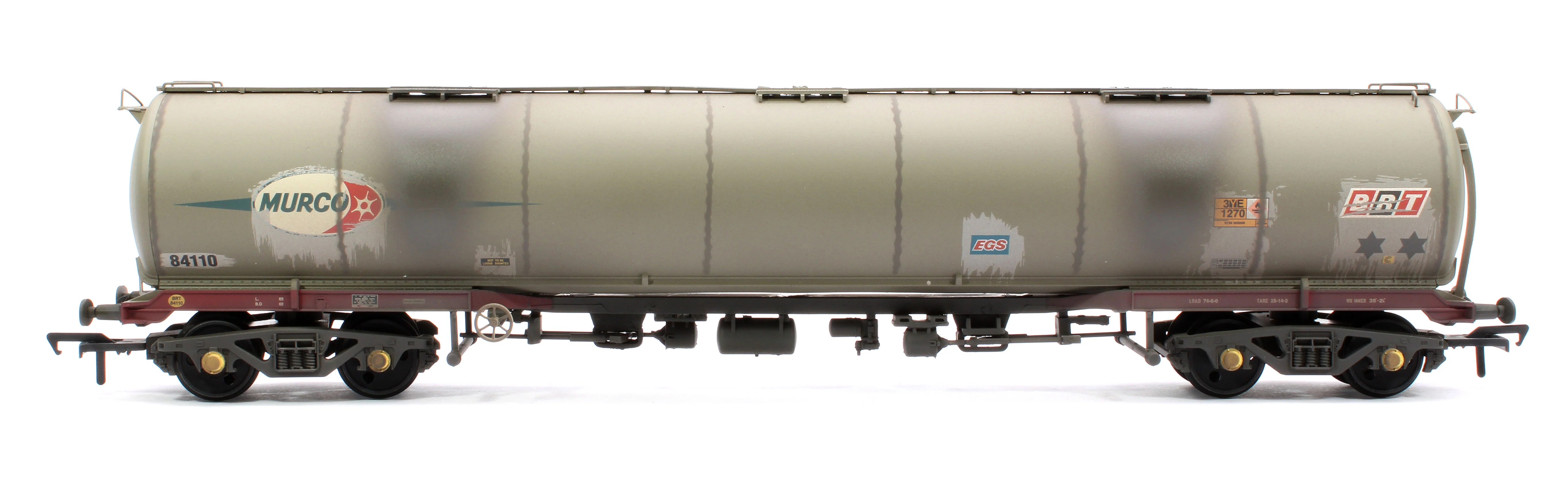 38-119B BR 102T TEA Bogie Tank Wagon Debranded (ex-Murco) Grey No.84110 - Weathered - Image 2