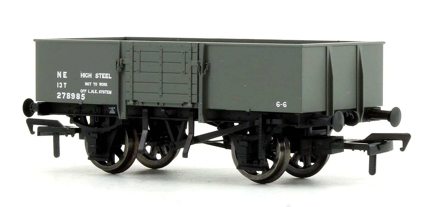 38-329A 13 Ton High Sided Steel Wagon with Wooden Door LNER Grey No.278985 - Image 2