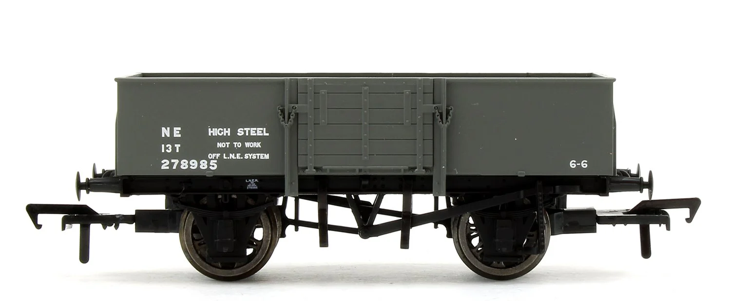 38-329A 13 Ton High Sided Steel Wagon with Wooden Door LNER Grey No.278985 - Image 3