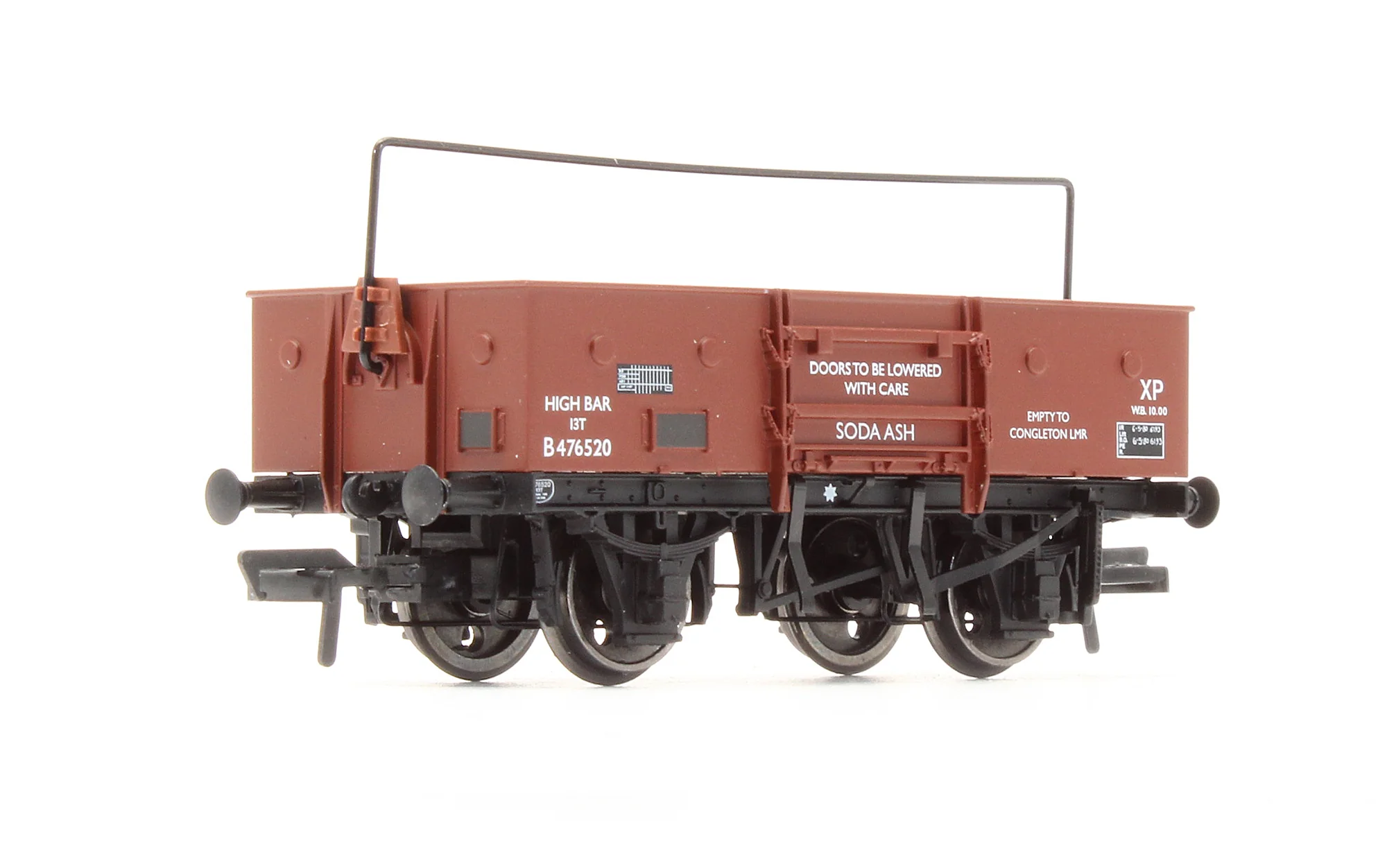 Pre-Owned 38-452A 13 Ton Open Wagon With Sheet Rail Highbar BR Bauxite Late 'B476520' - Image 2